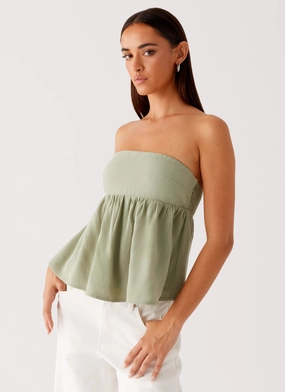 EasyCareMaterial Cassie Tube Top - Sage