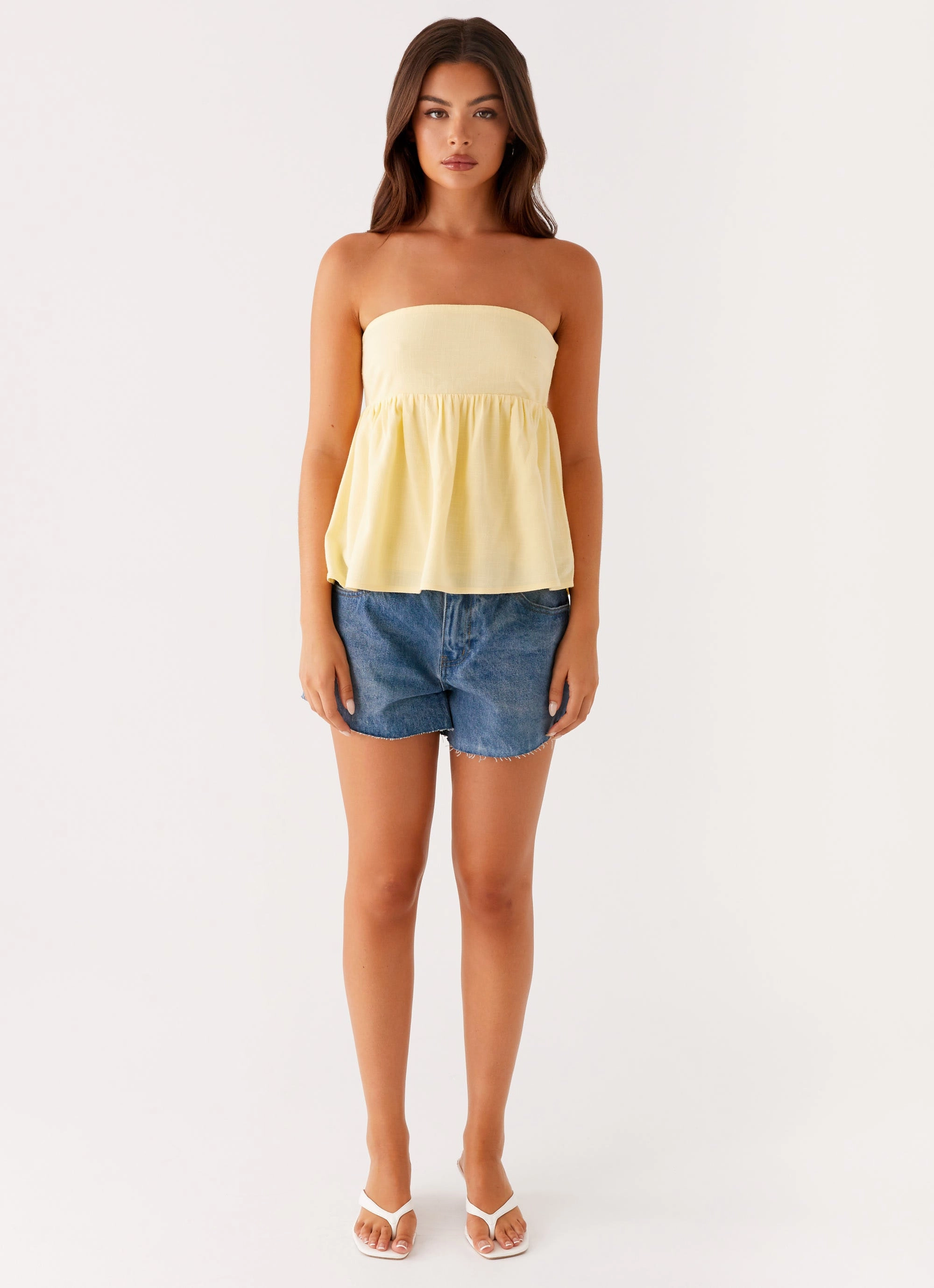 Modern Polo Cassie Tube Top - Yellow