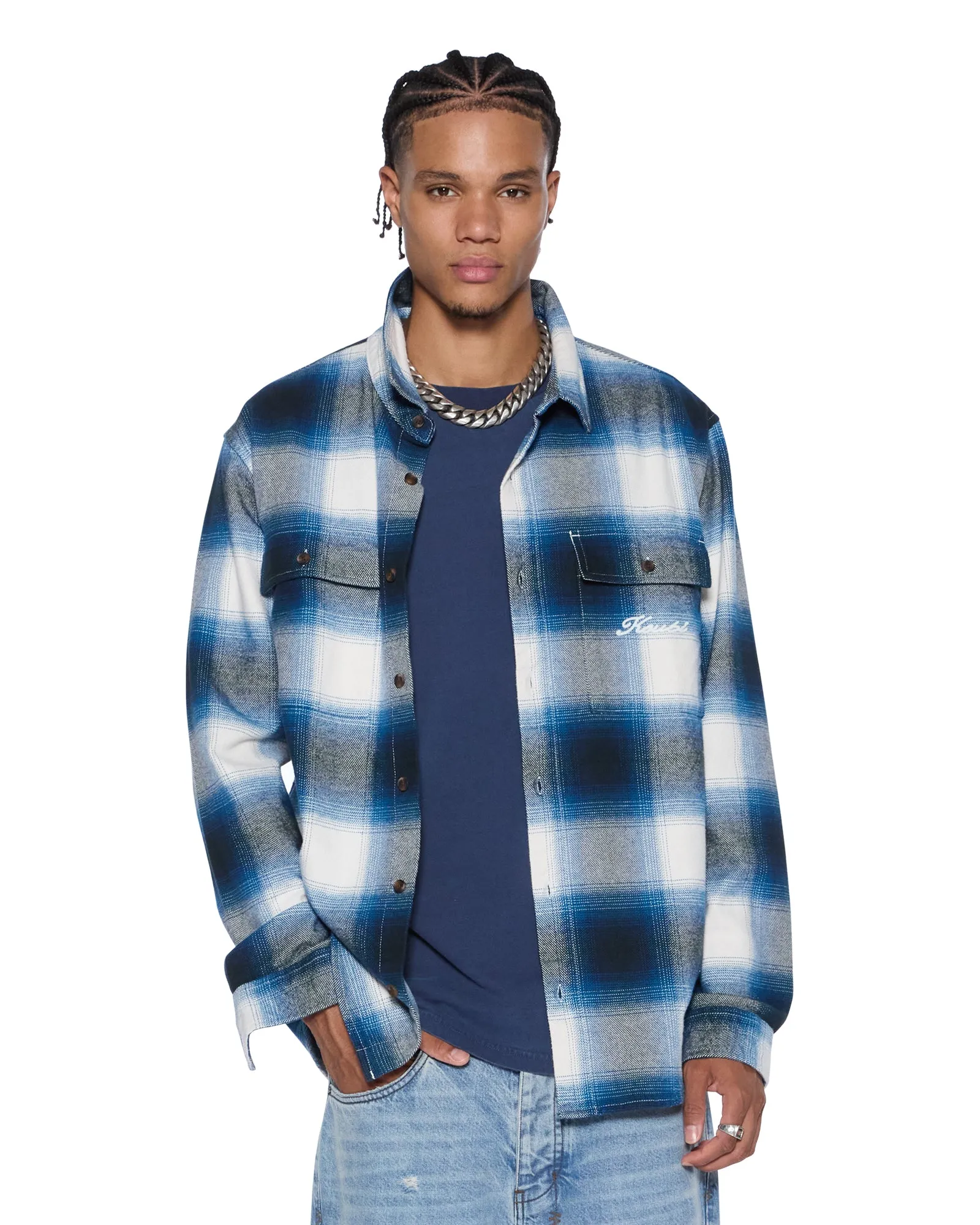 ROSEBOWL LS SHIRT SALTED BLUE Contemporary Design winter shorts