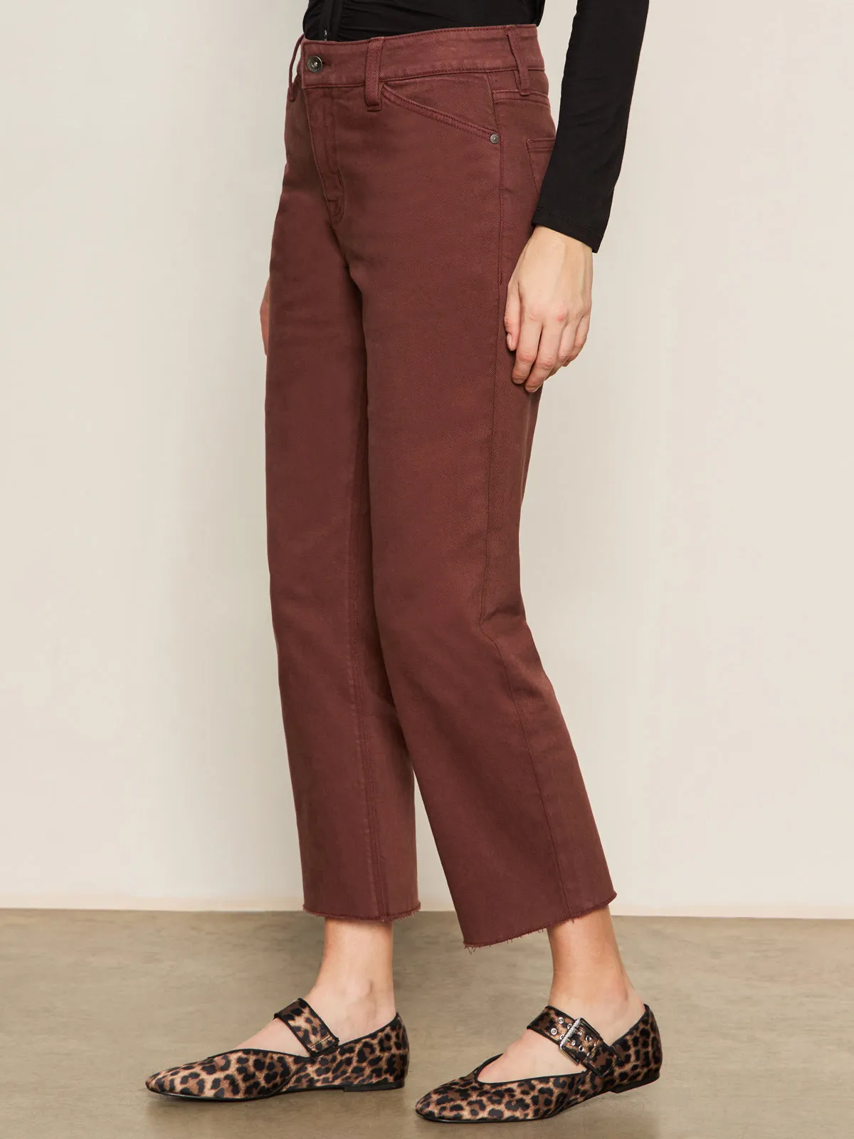 Relax Fit Casual Style Cadence 90's Straight Crop Jean Chicory