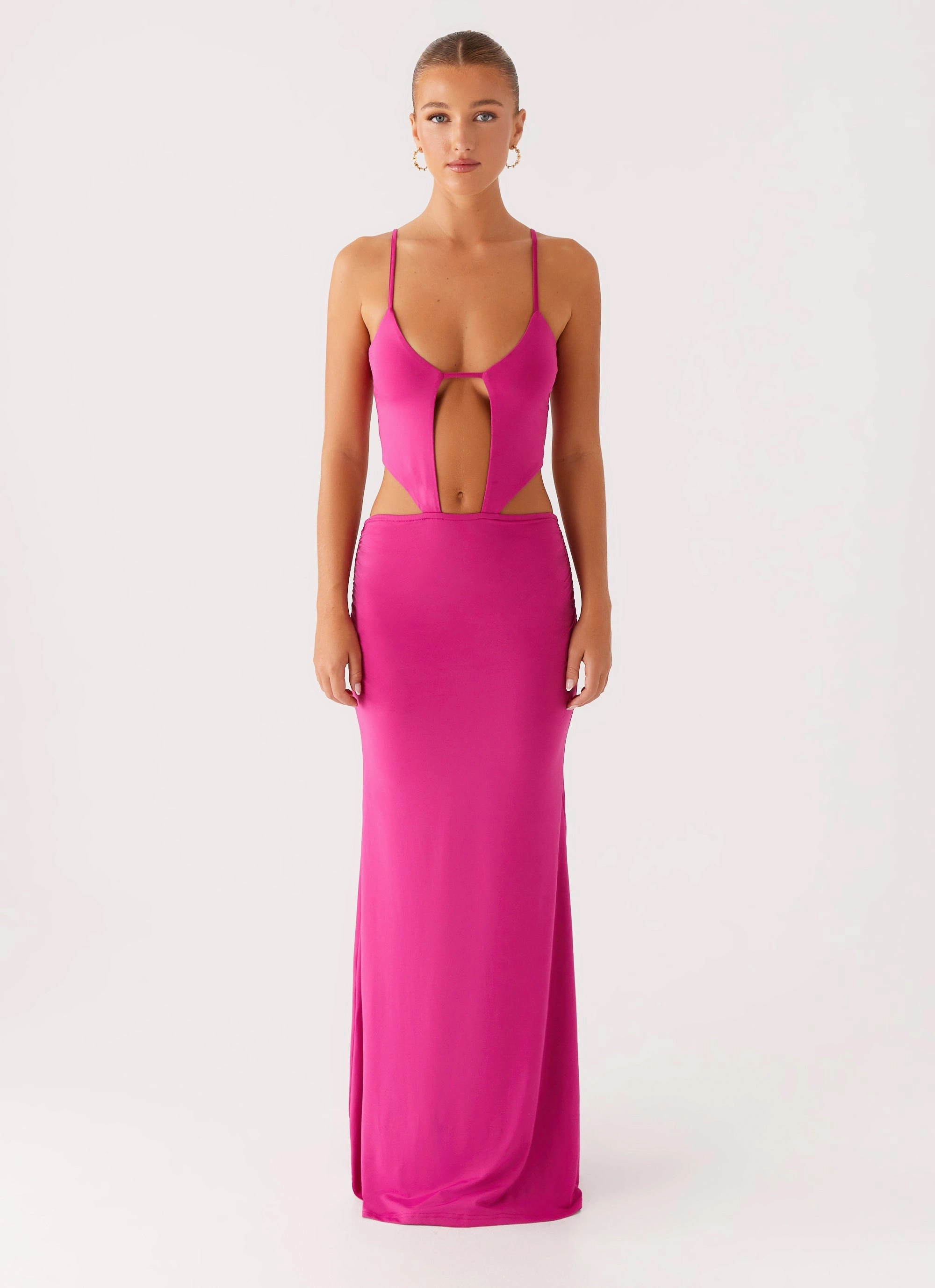 Headliner Maxi Dress - Fuchsia City Style Chic Energy