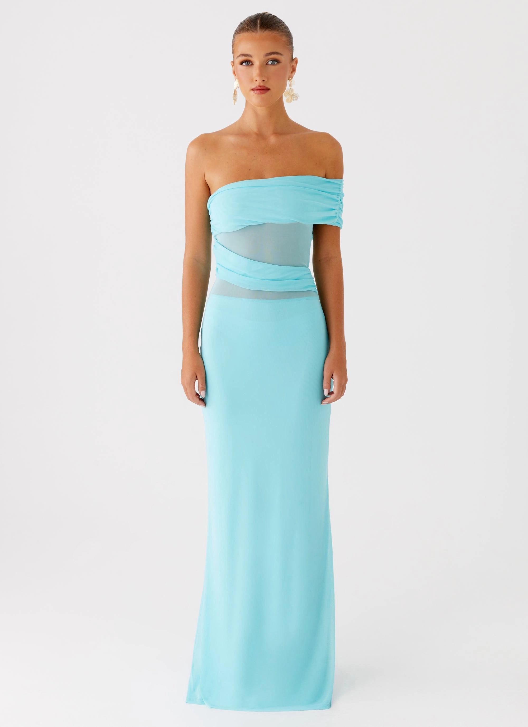 Lounge Ready Basic Cool Lumi Maxi Dress - Turquoise