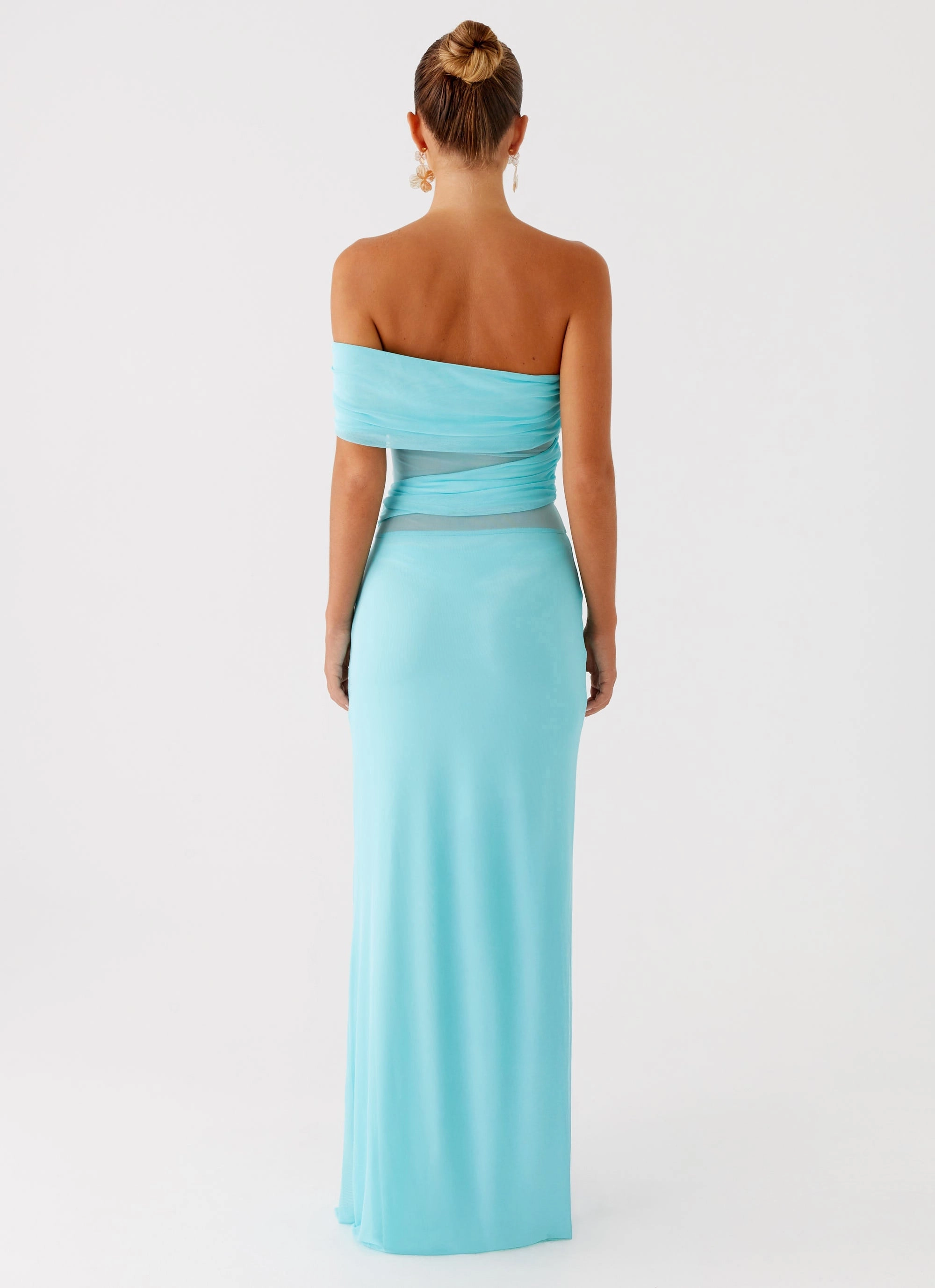 Neutral-Shade Lumi Maxi Dress - Turquoise