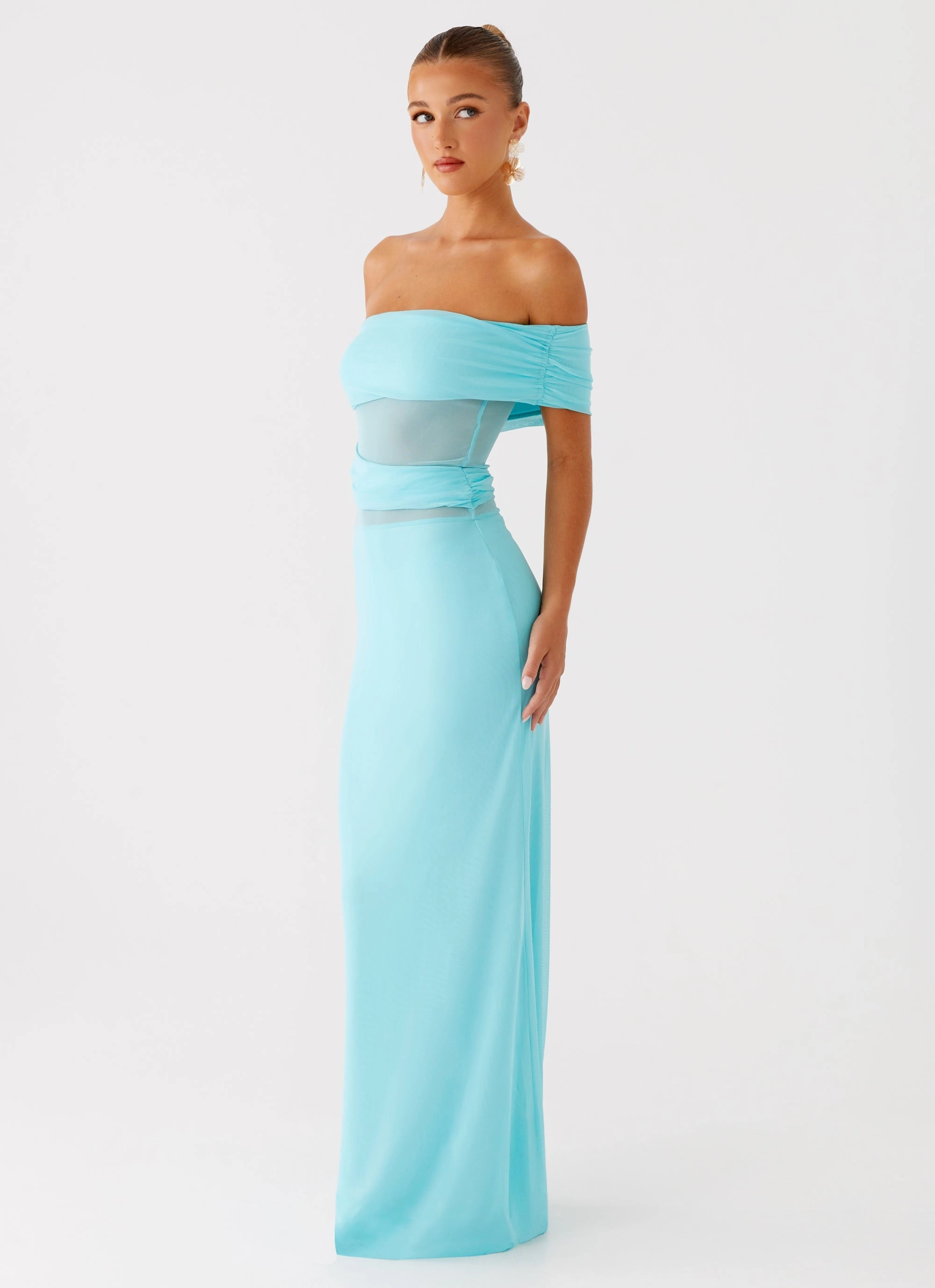 Bodycon-Fit Lumi Maxi Dress - Turquoise