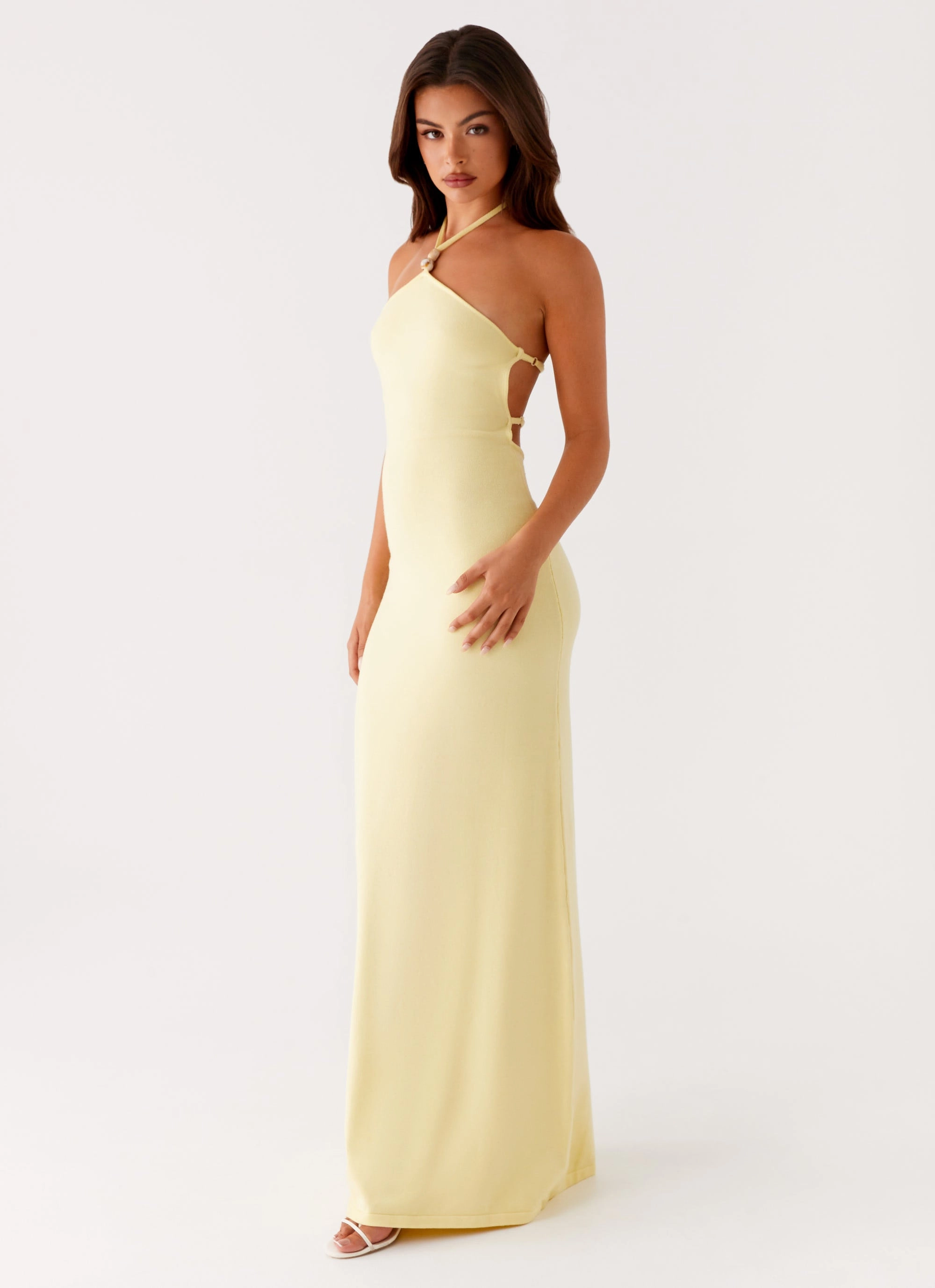 Layer Light Elisha Knit Maxi Dress - Yellow