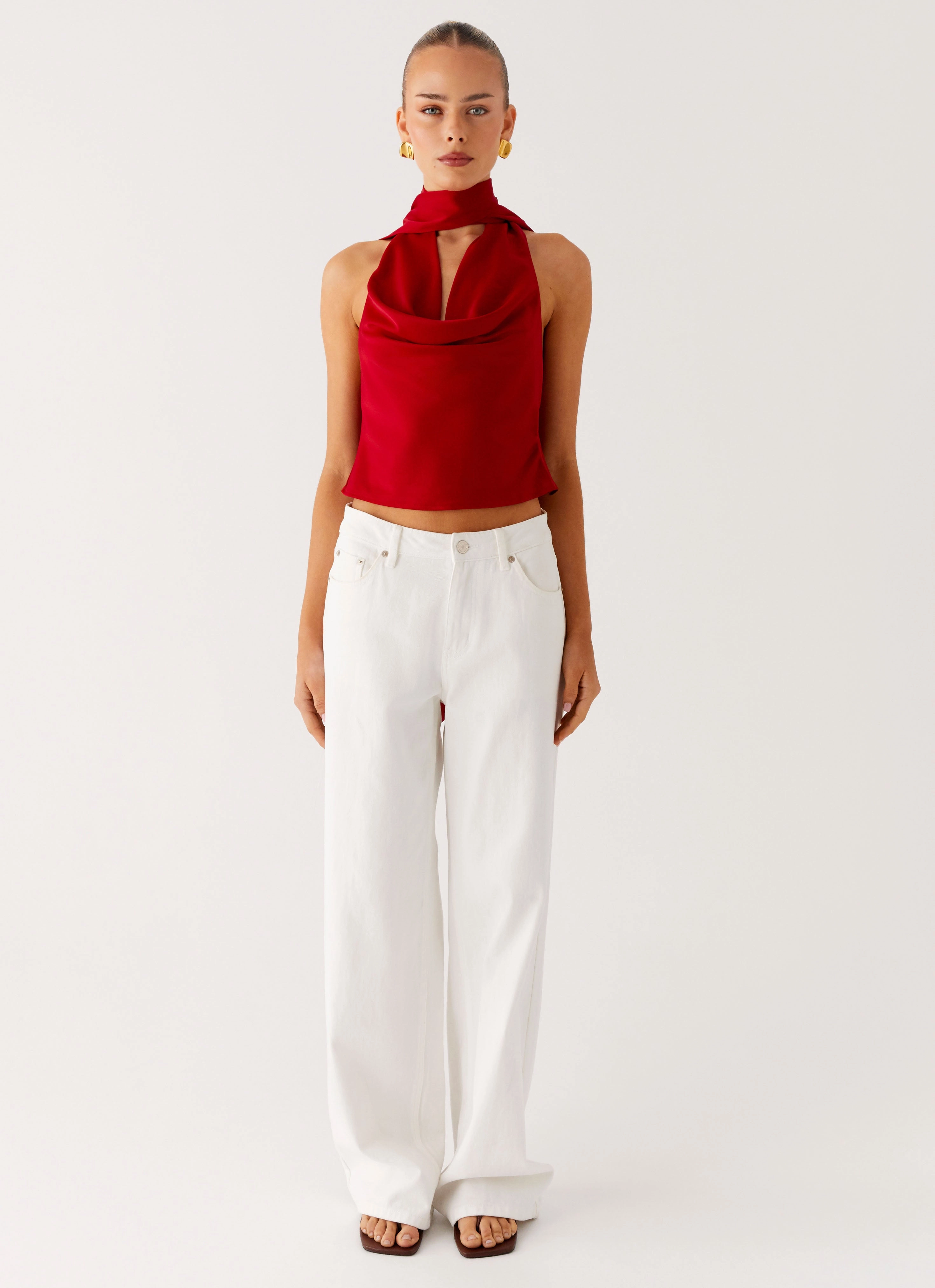 Catching Feelings Top - Red HoodedVersion