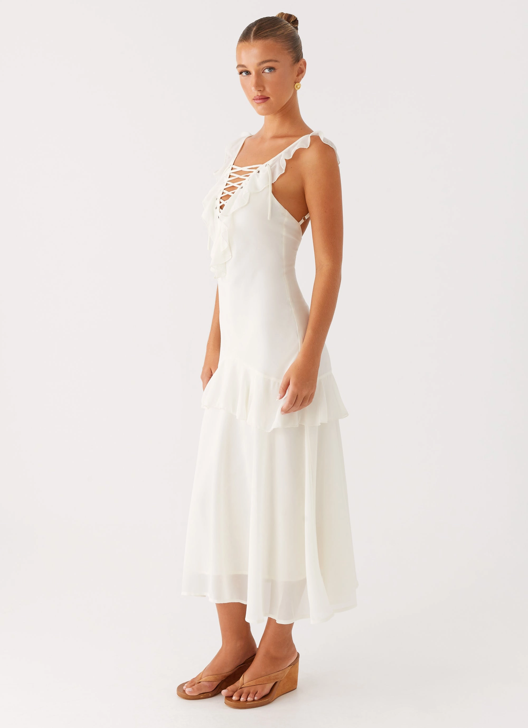 Celie Midi Dress - Ivory Spring-Season