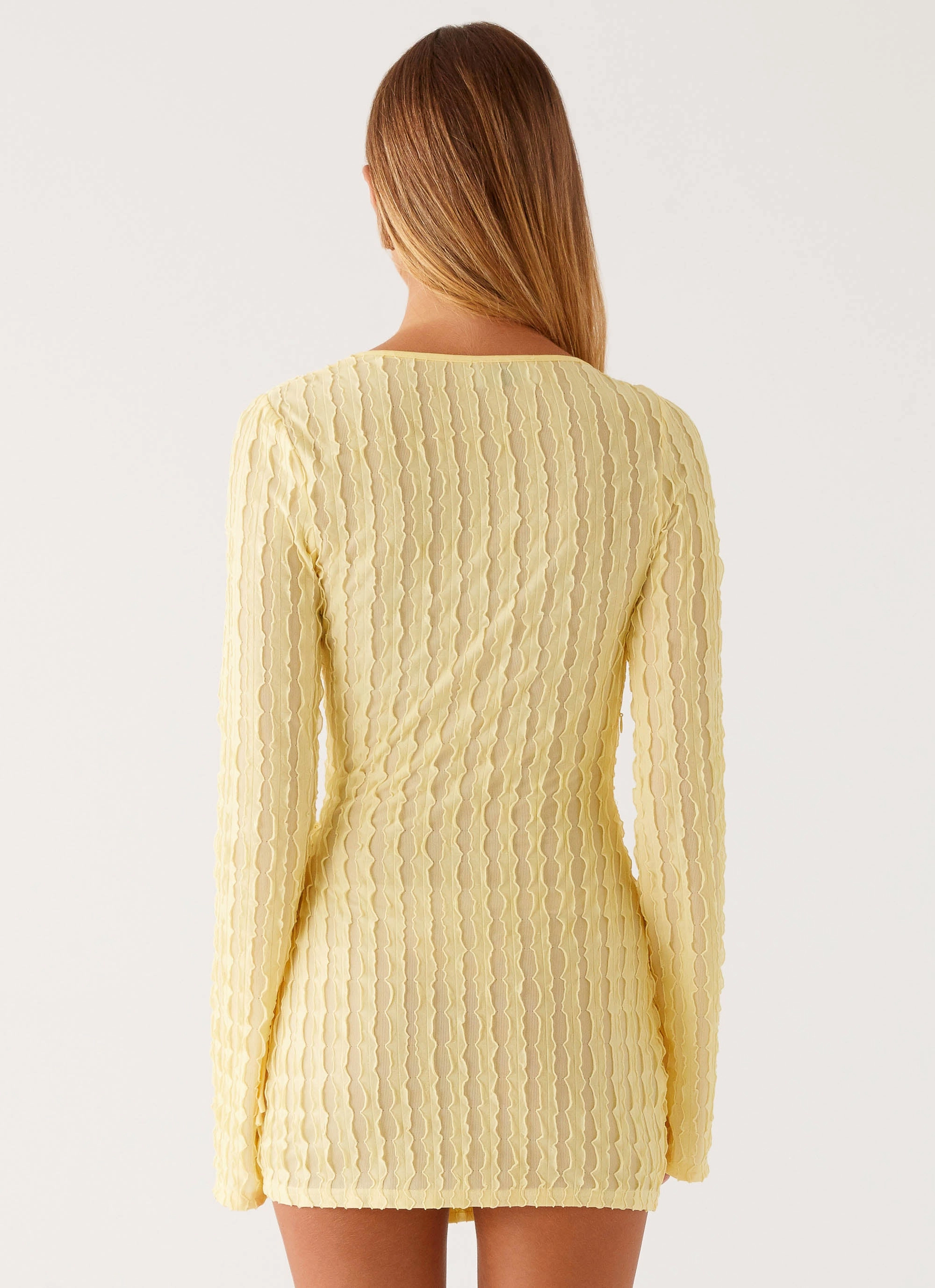 Alfie Mini Dress - Pastel Yellow Elevated Casual