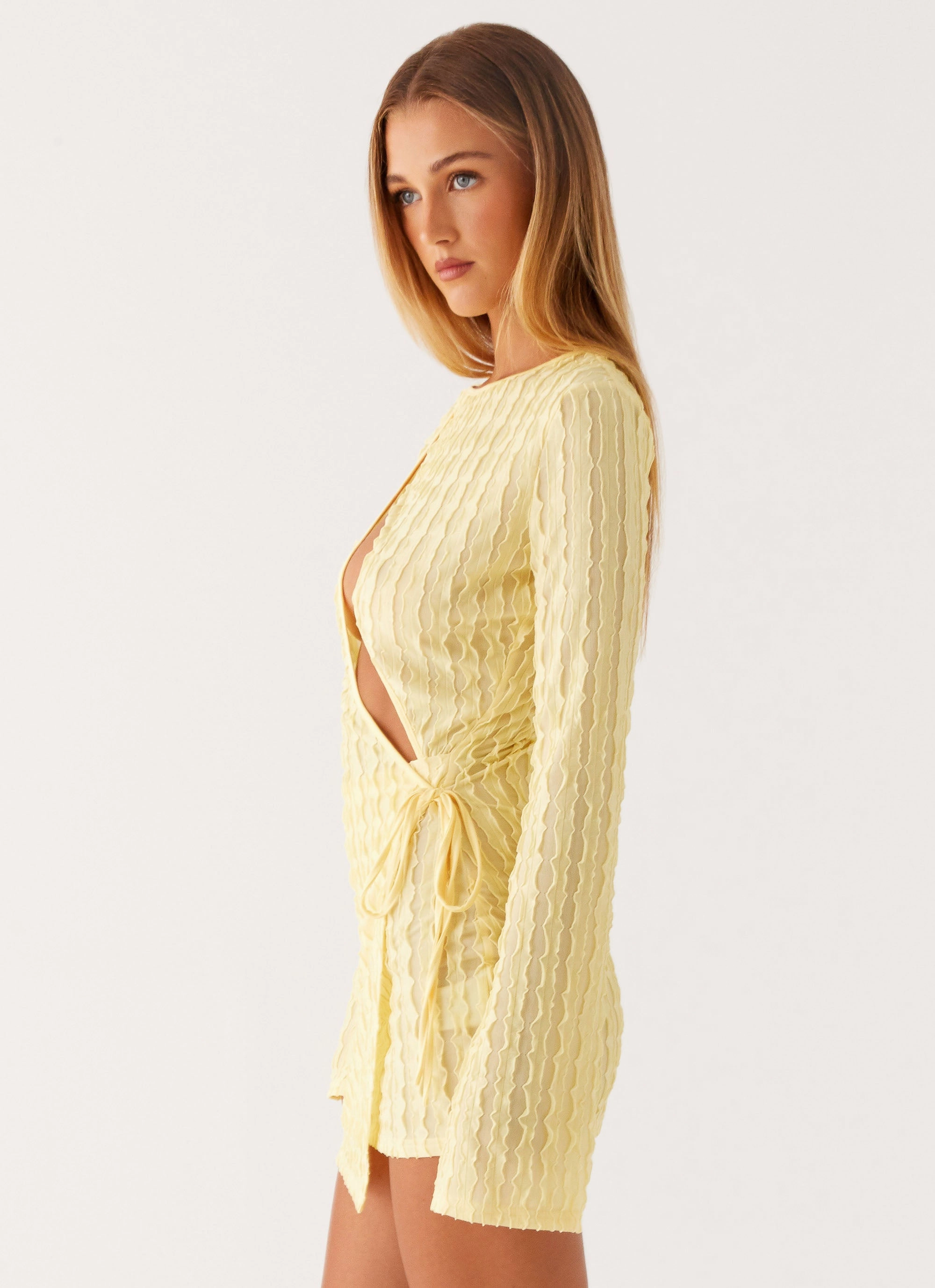 Easy Layer Refined Finish Alfie Mini Dress - Pastel Yellow