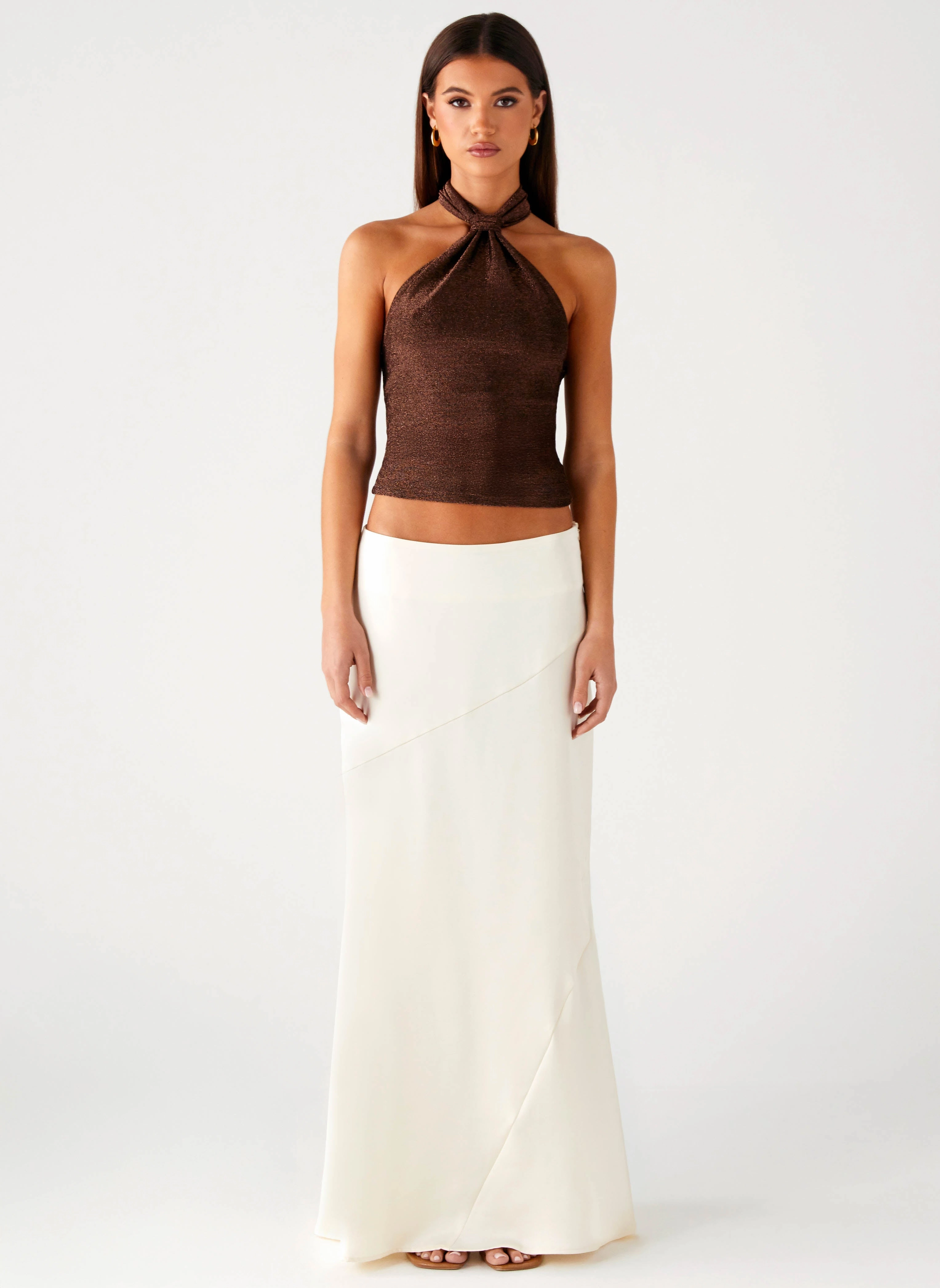 Quick Access Zippers UVProtectionCoating Chandra Maxi Skirt - Ivory