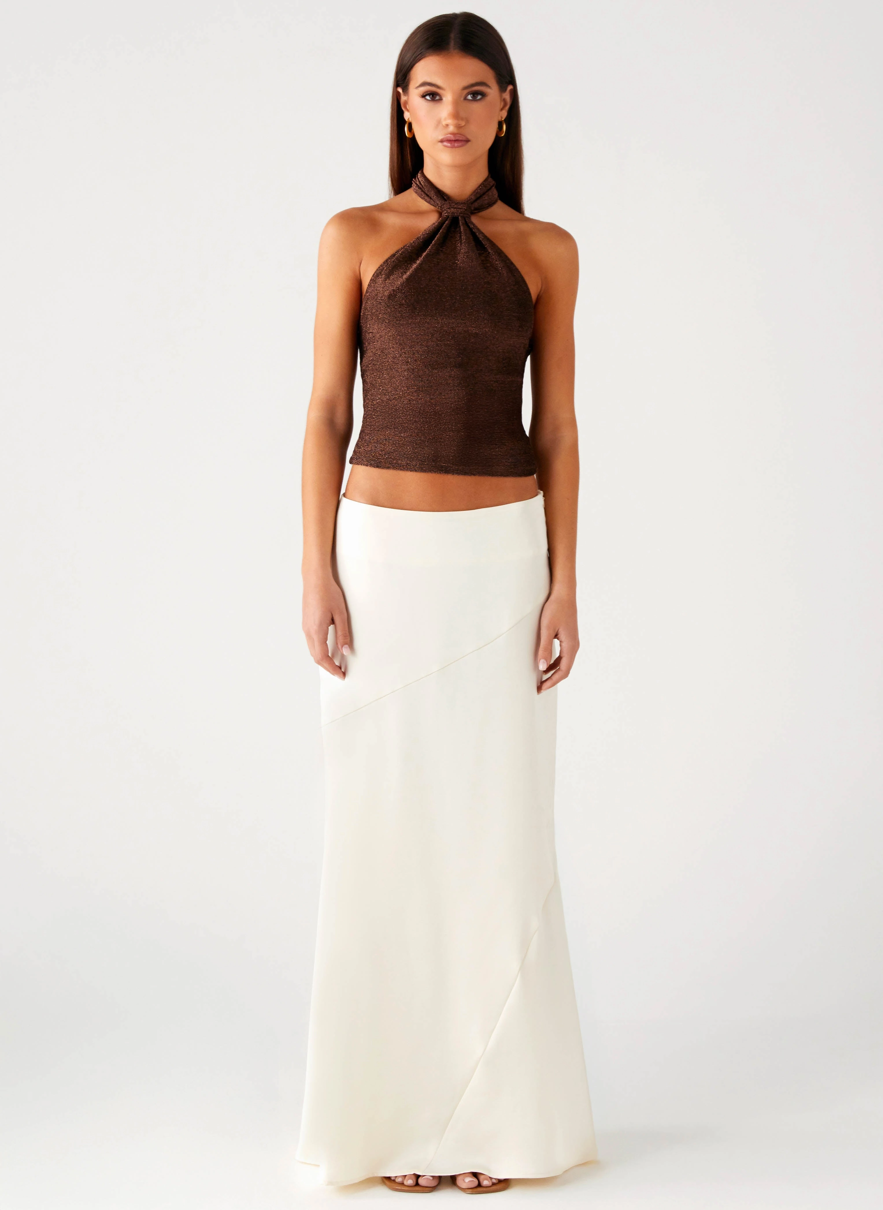 Chandra Maxi Skirt - Ivory Airy Feel Seasonal Layering