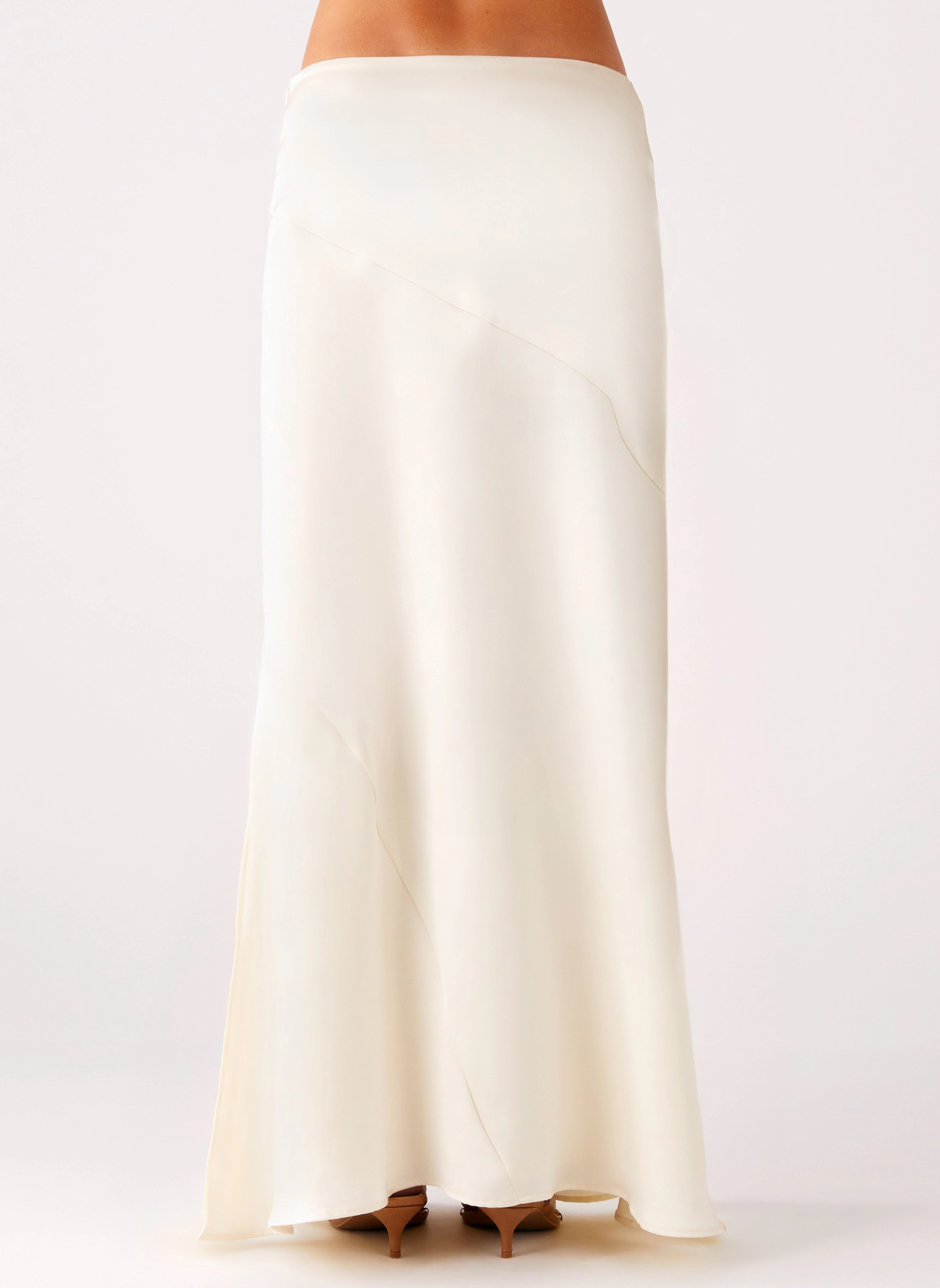 Chandra Maxi Skirt - Ivory Stain Release Finish Travel Ready