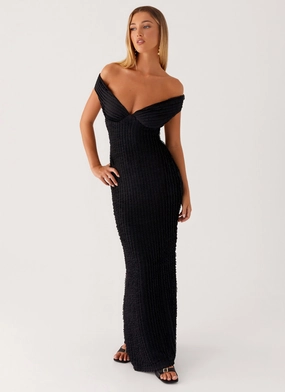 Chantelle Maxi Dress - Black Refined Line