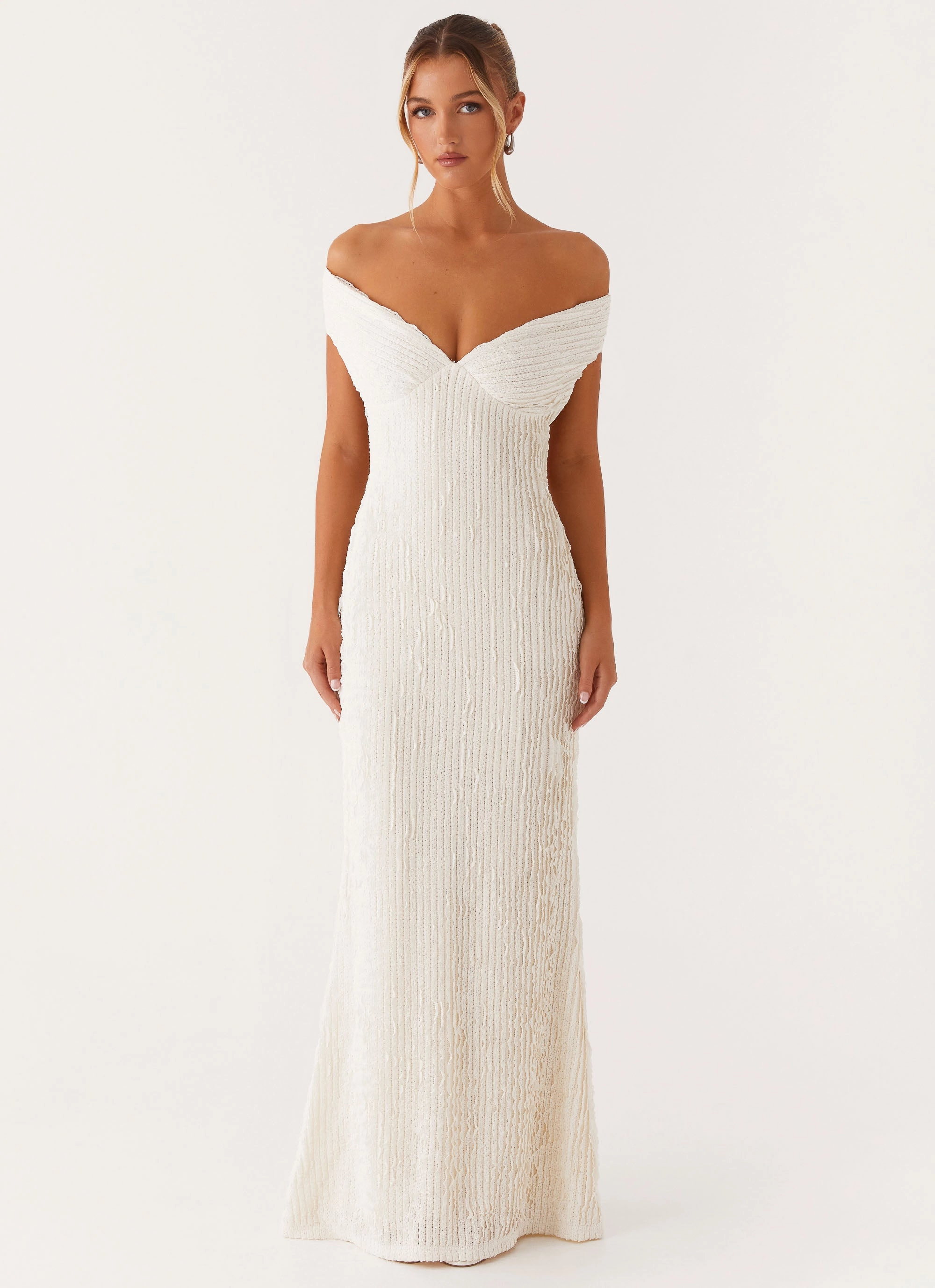 Chantelle Maxi Dress - Ivory Sophisticated Design Comfy Wear