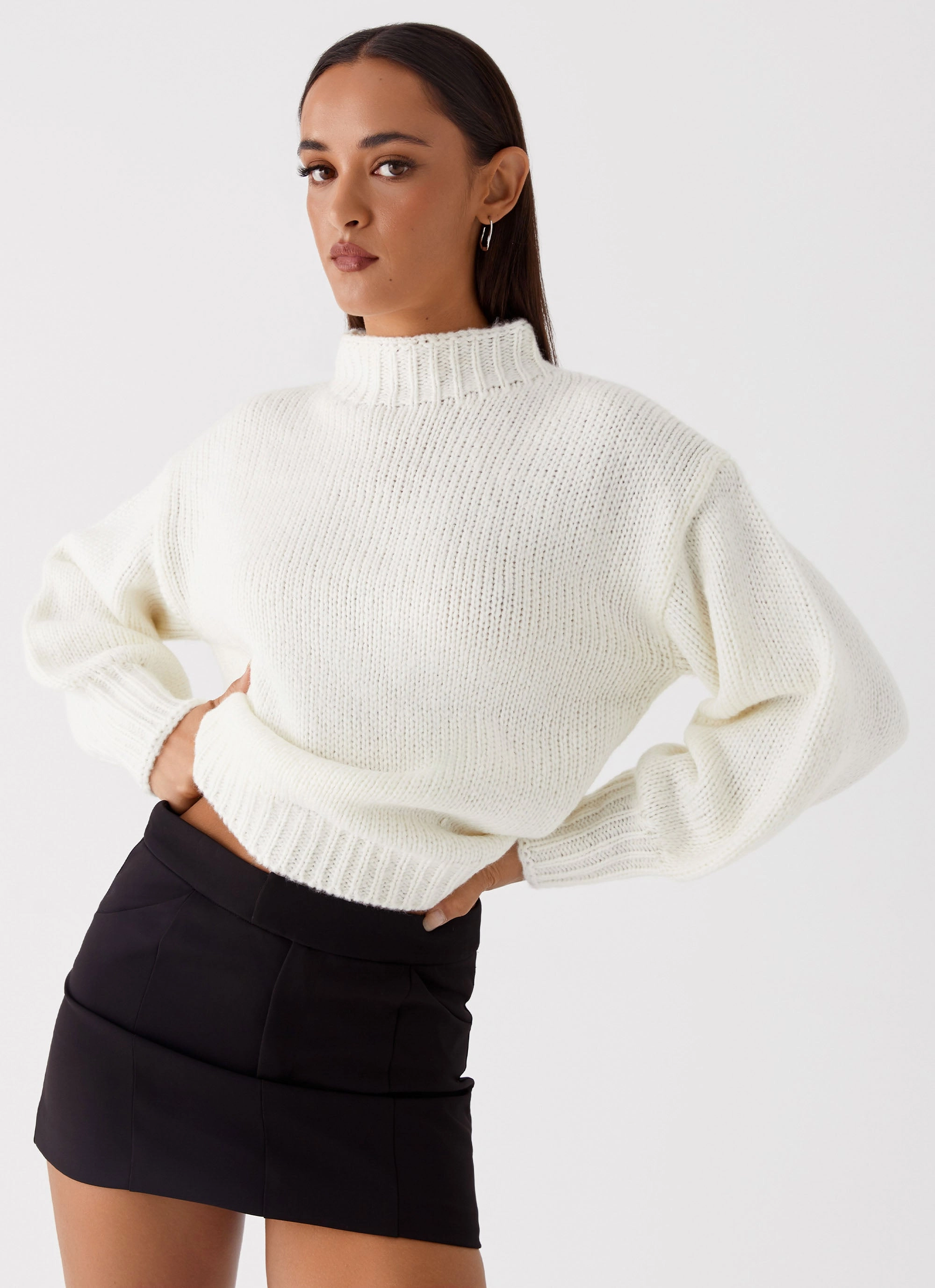 Low Maintenance Fabric Charleston Knit Jumper - Off White