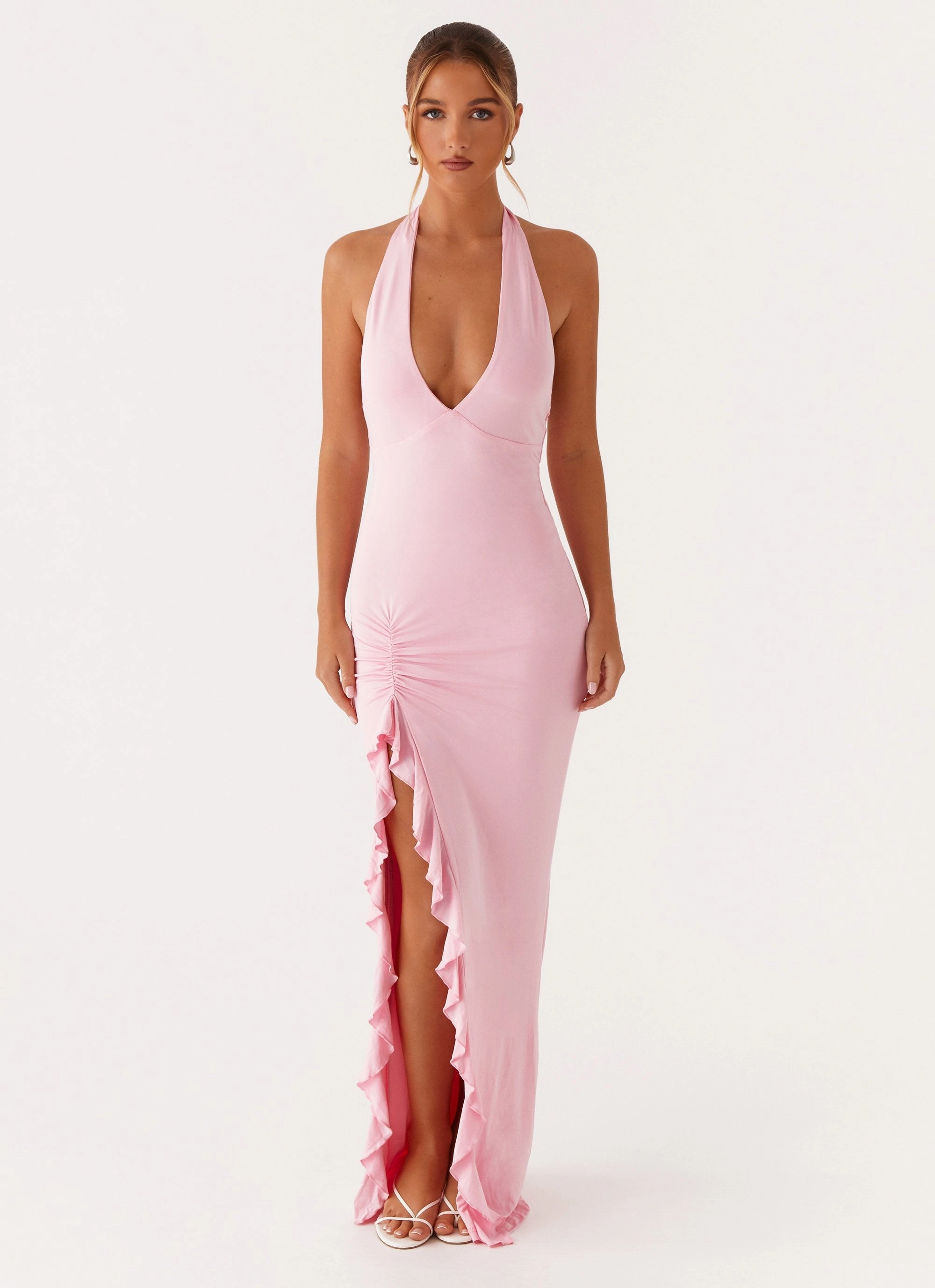 Open-back Charmed By You Maxi Dress - Pink