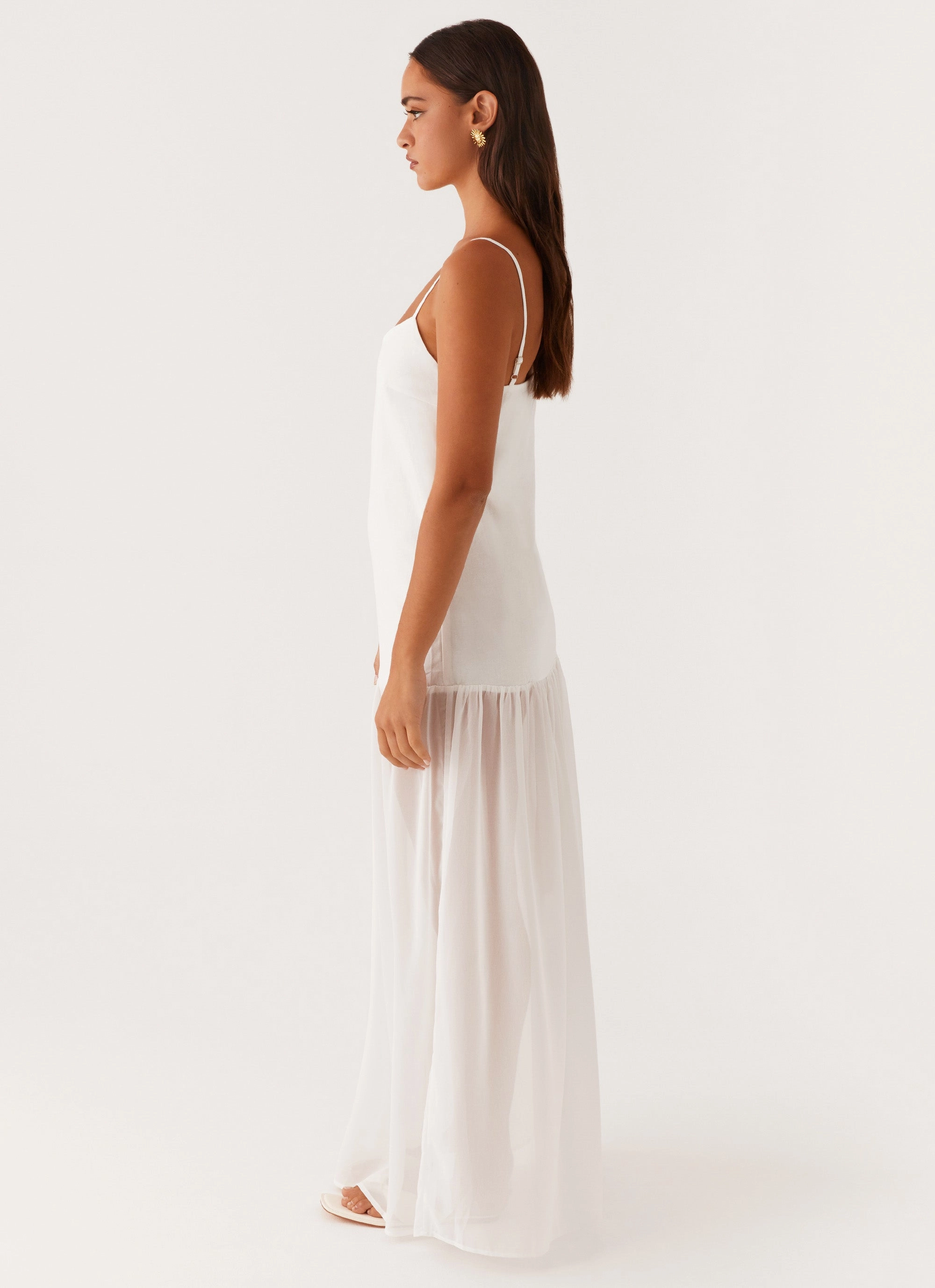 Heavenly Linen Maxi Dress - White Everyday-Comfort