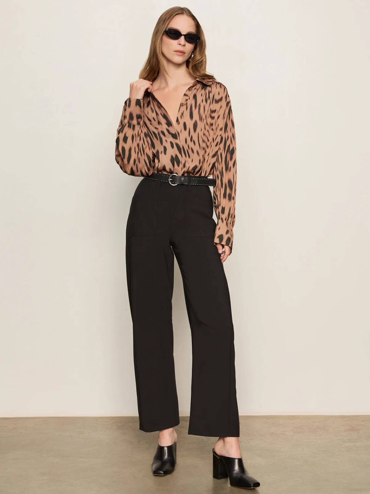 Charter Gab Barrel Pant Black Barrel Waist