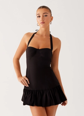 Fall Tone Movement Ready Cheryl Bustier Mini Dress - Black