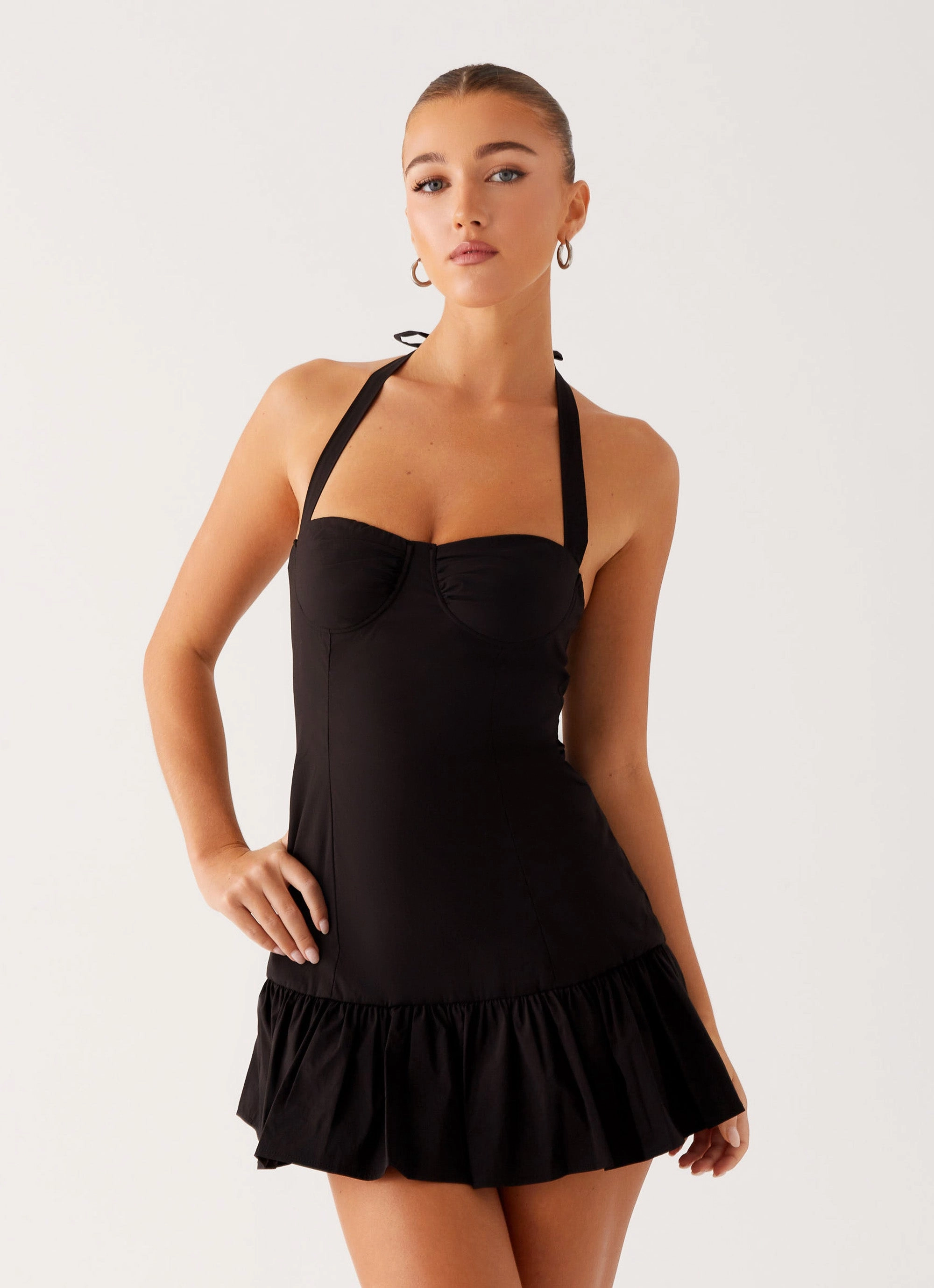 Cheryl Bustier Mini Dress - Black Handmade Quality