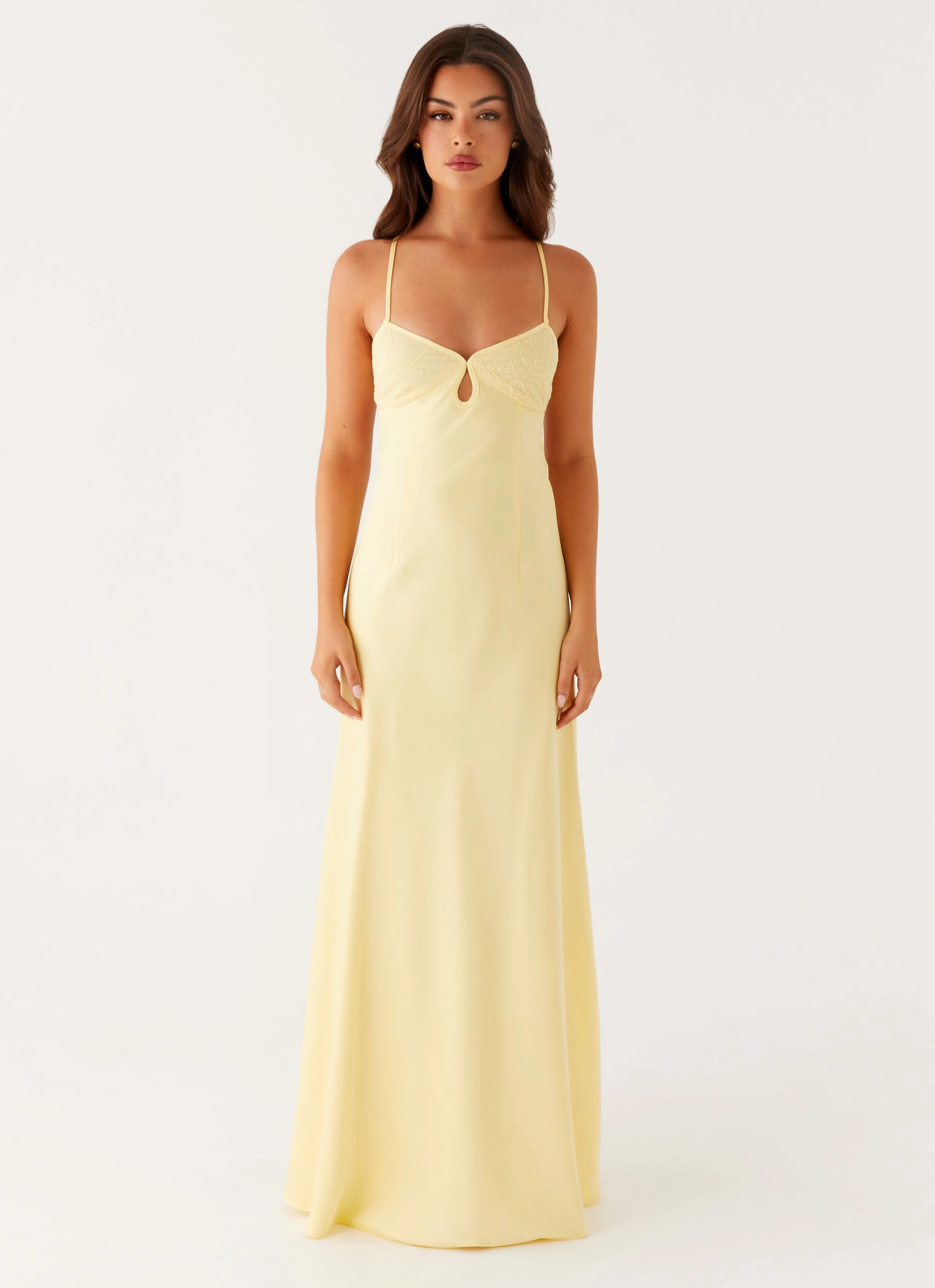 Abrasion-resistant Simple Flow Joanie Maxi Dress - Yellow