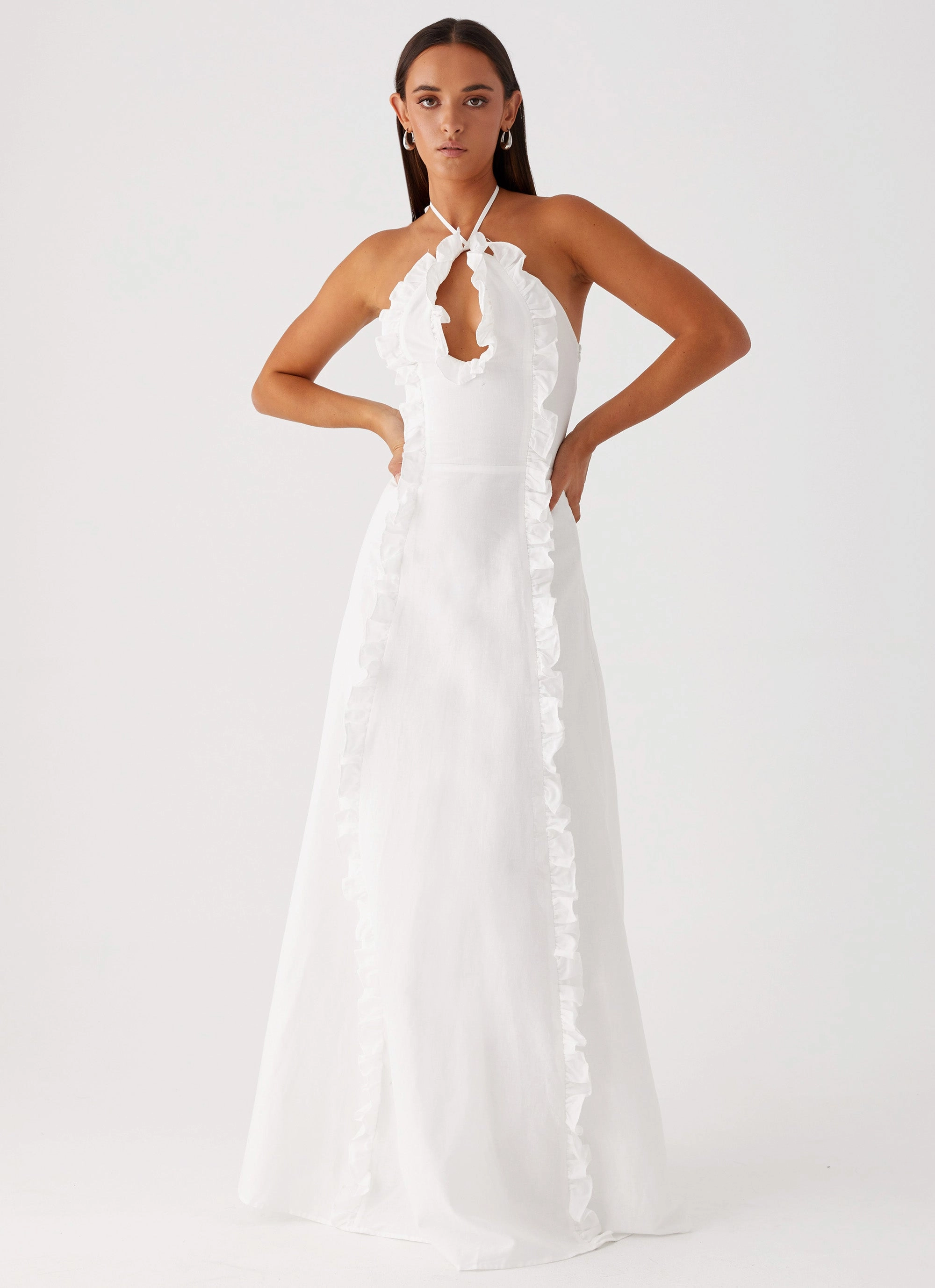 Mariella Maxi Dress - White Party Floral