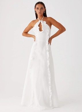 Mariella Maxi Dress - White Party Floral