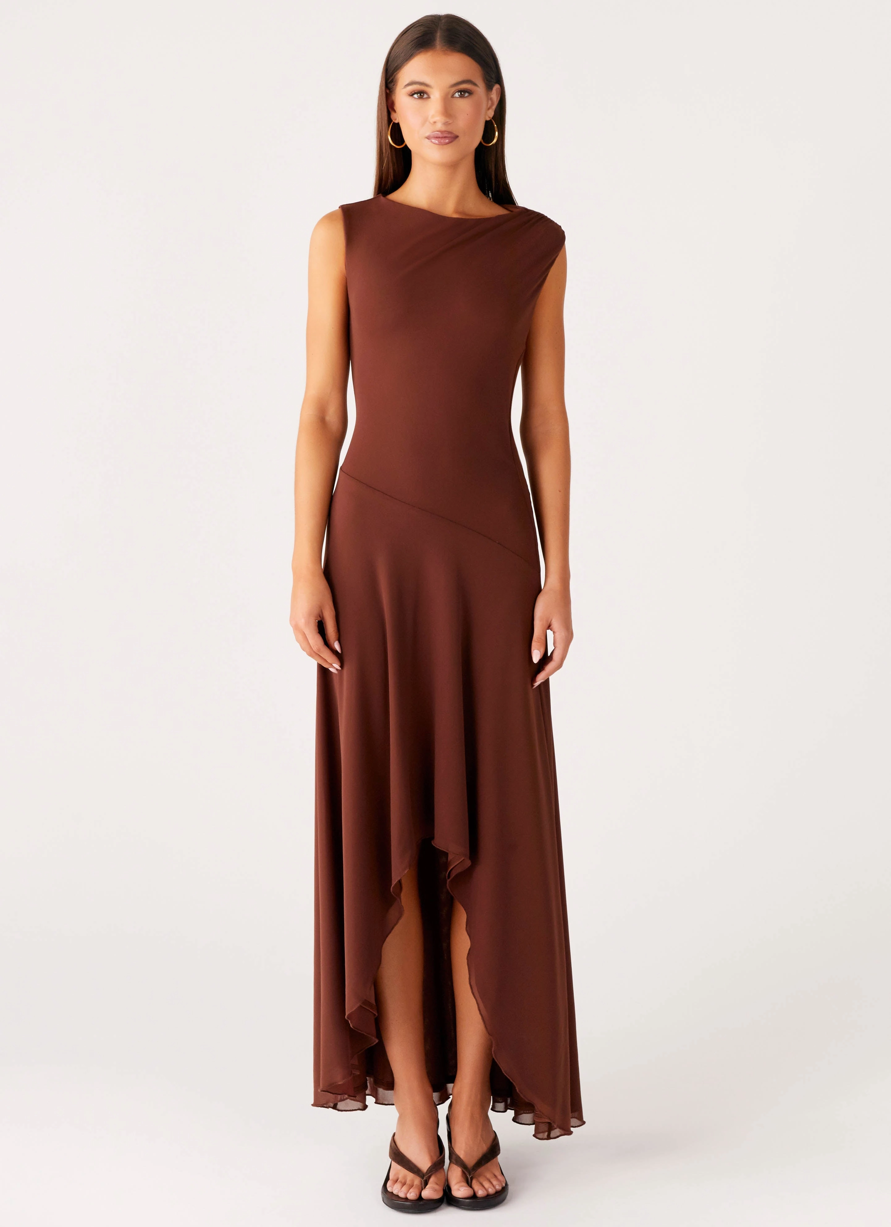 Danika Maxi Dress - Chocolate Active Moments Modern Motion