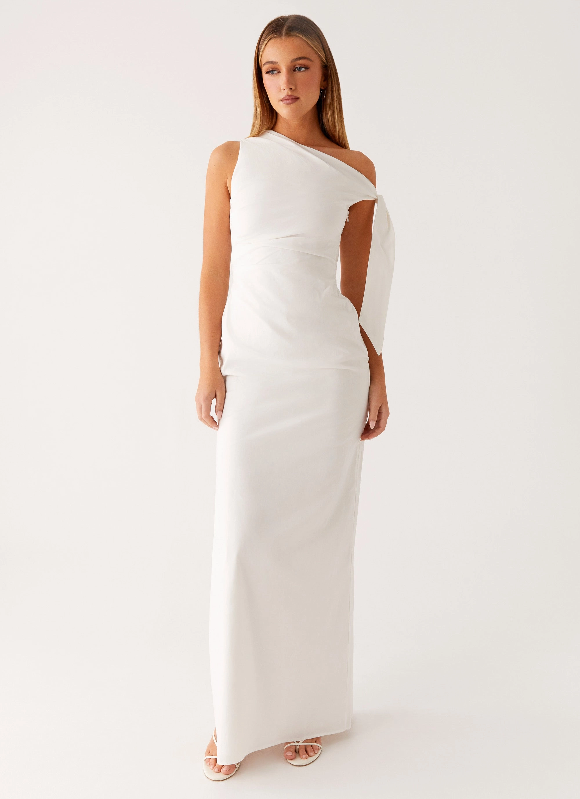 Marella Maxi Dress - Ivory Bride Side Tulle Flow