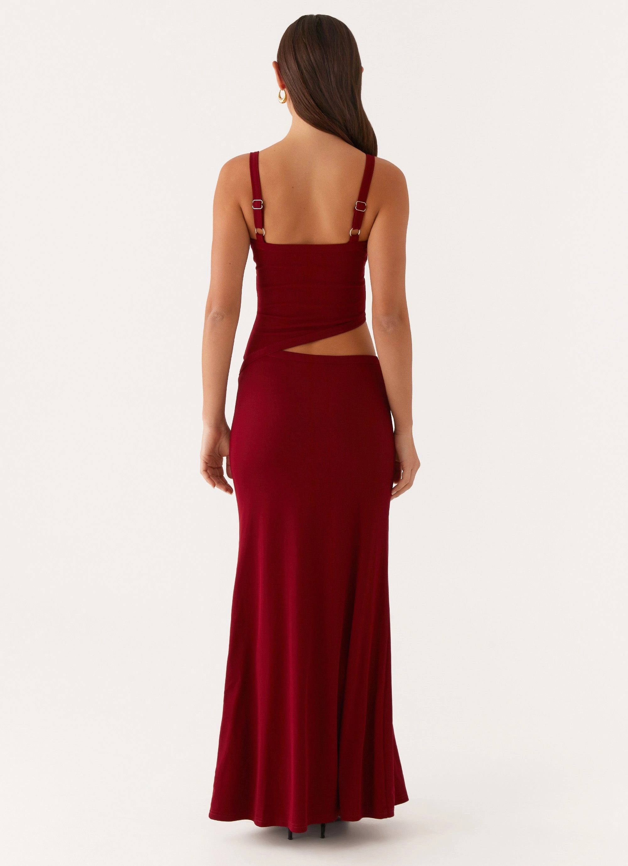 Chic Wear Jocelyn Maxi Dress - Maroon