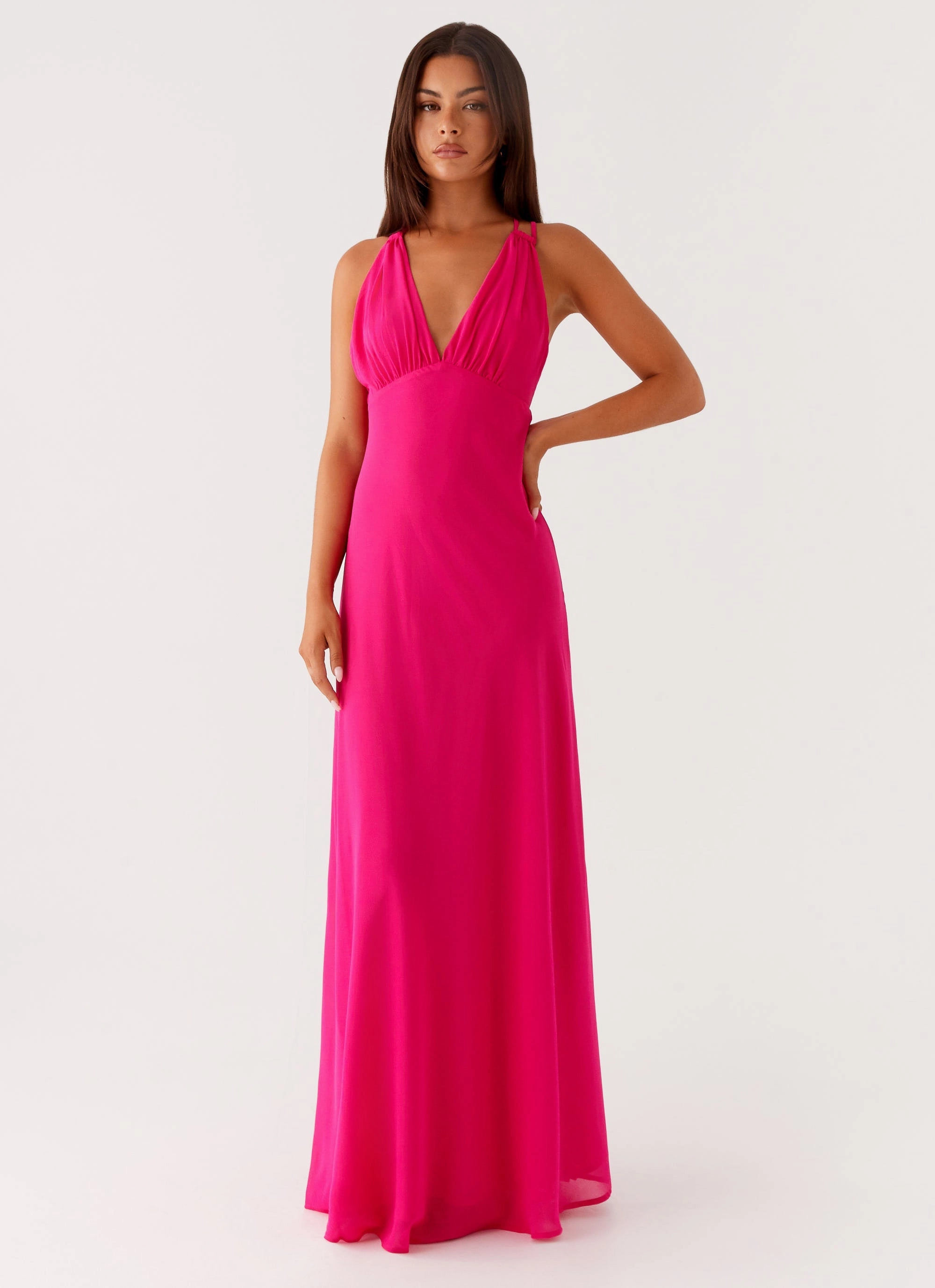 City Bright Kacia Maxi Dress - Fuchsia