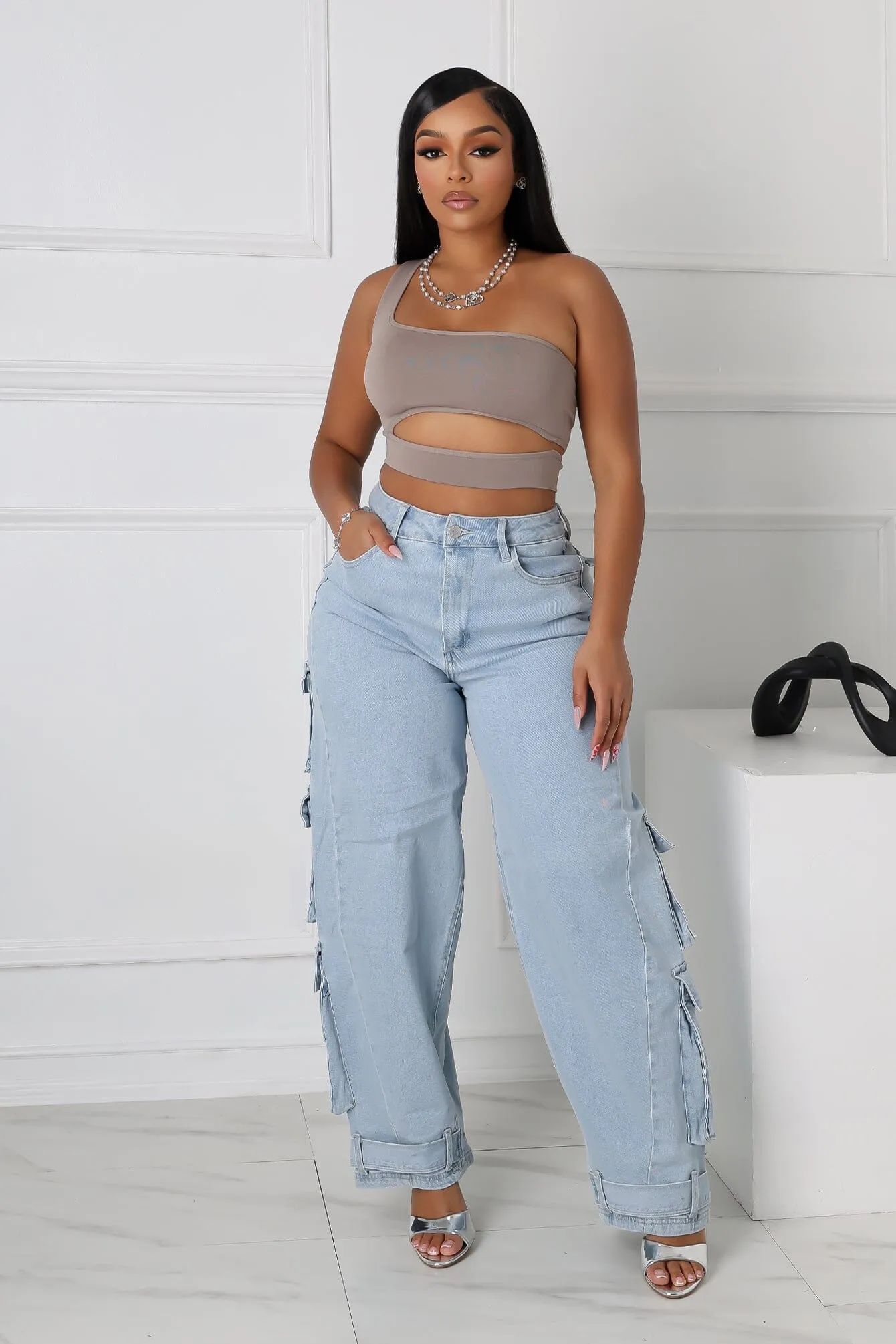 Yokohama High Waist Baggy Denim Jeans Breathable activewear Office Friendly