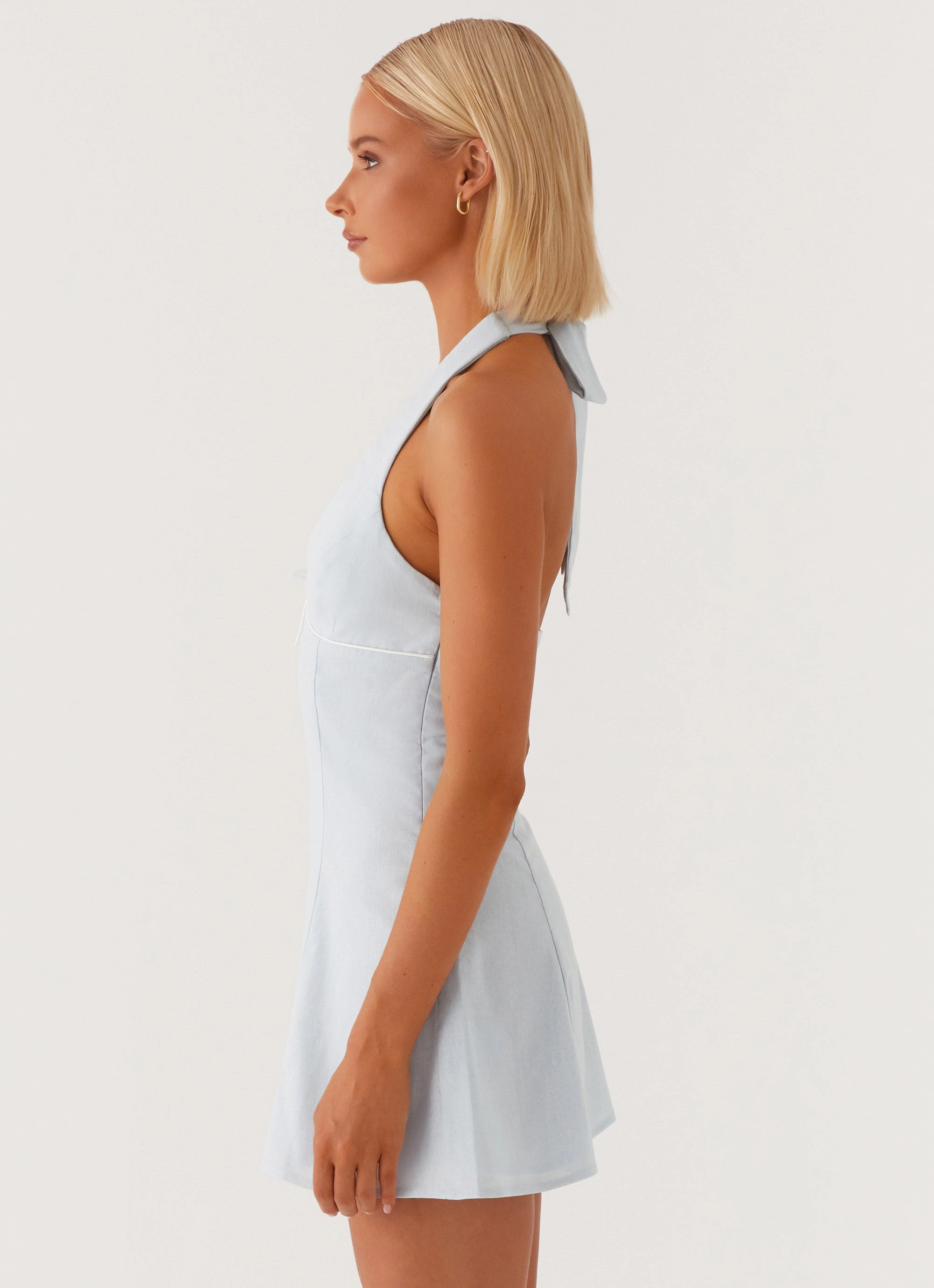 Comfort Fit Soft Styling Bronte Mini Dress - Blue
