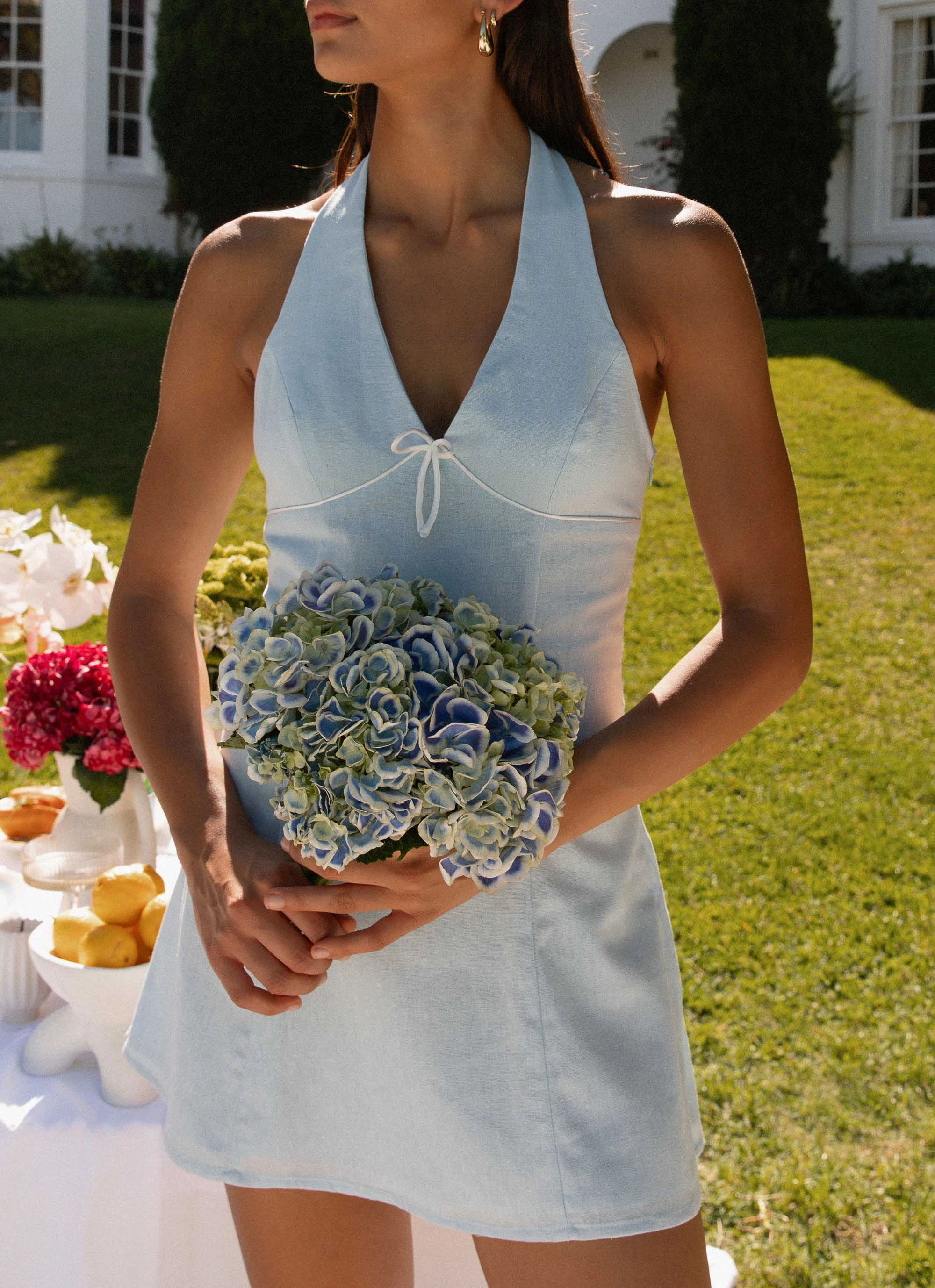 Bronte Mini Dress - Blue City Style