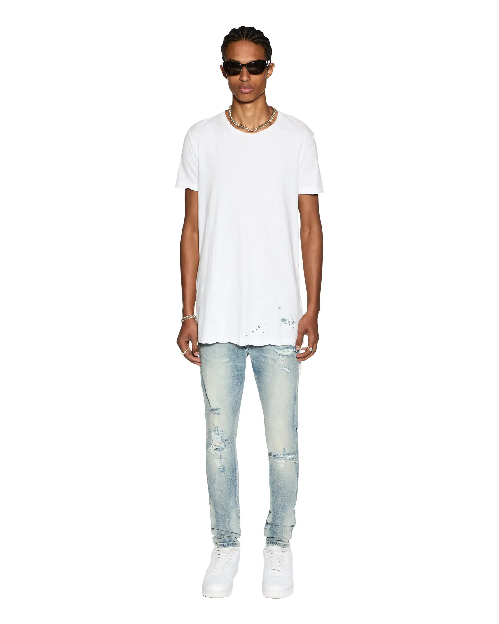 Classic Comfort Trend Setter Trendy Premium CHITCH PUNK BLUE THRASHED