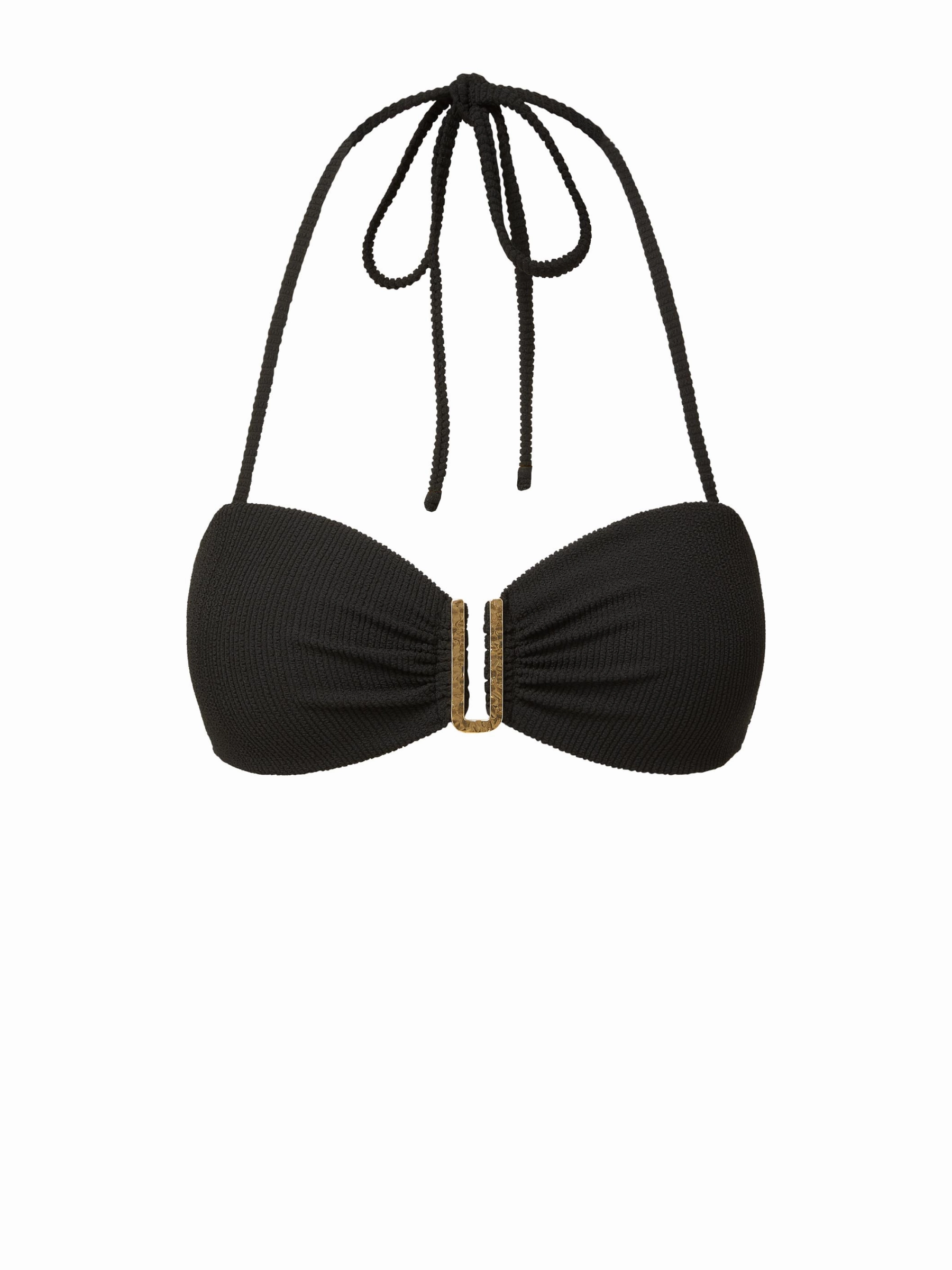 Adjustable Straps Cindy Swim Top Black Texture