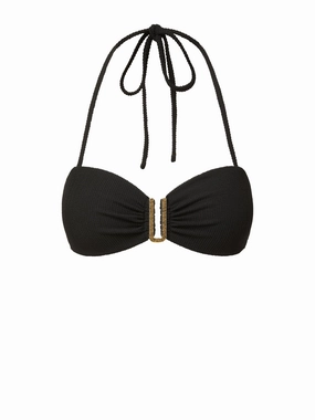 sunny Cindy Swim Top Black Texture