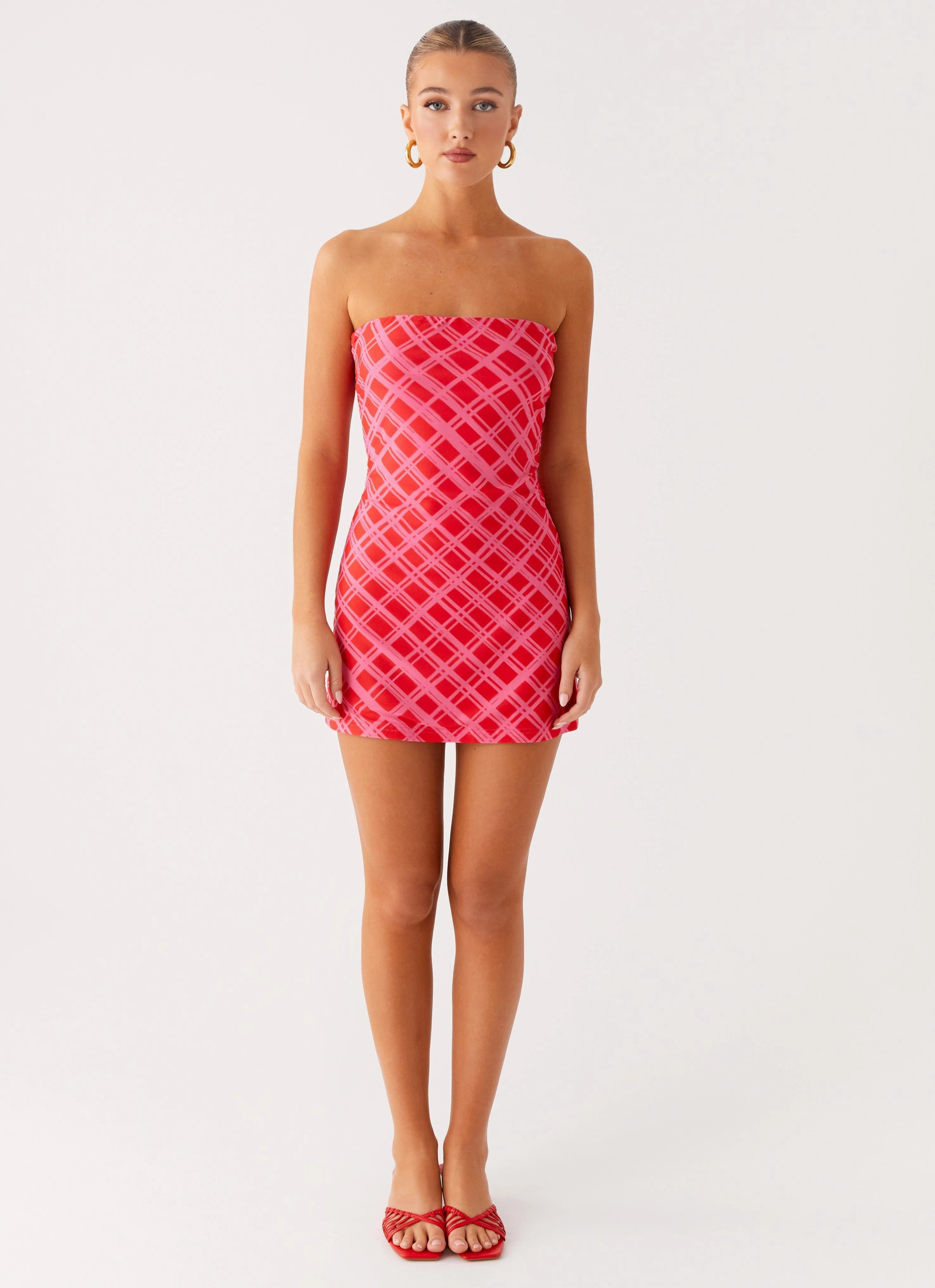 Day Ready Look Fluid movement Hamilton Mini Dress - Pink Check