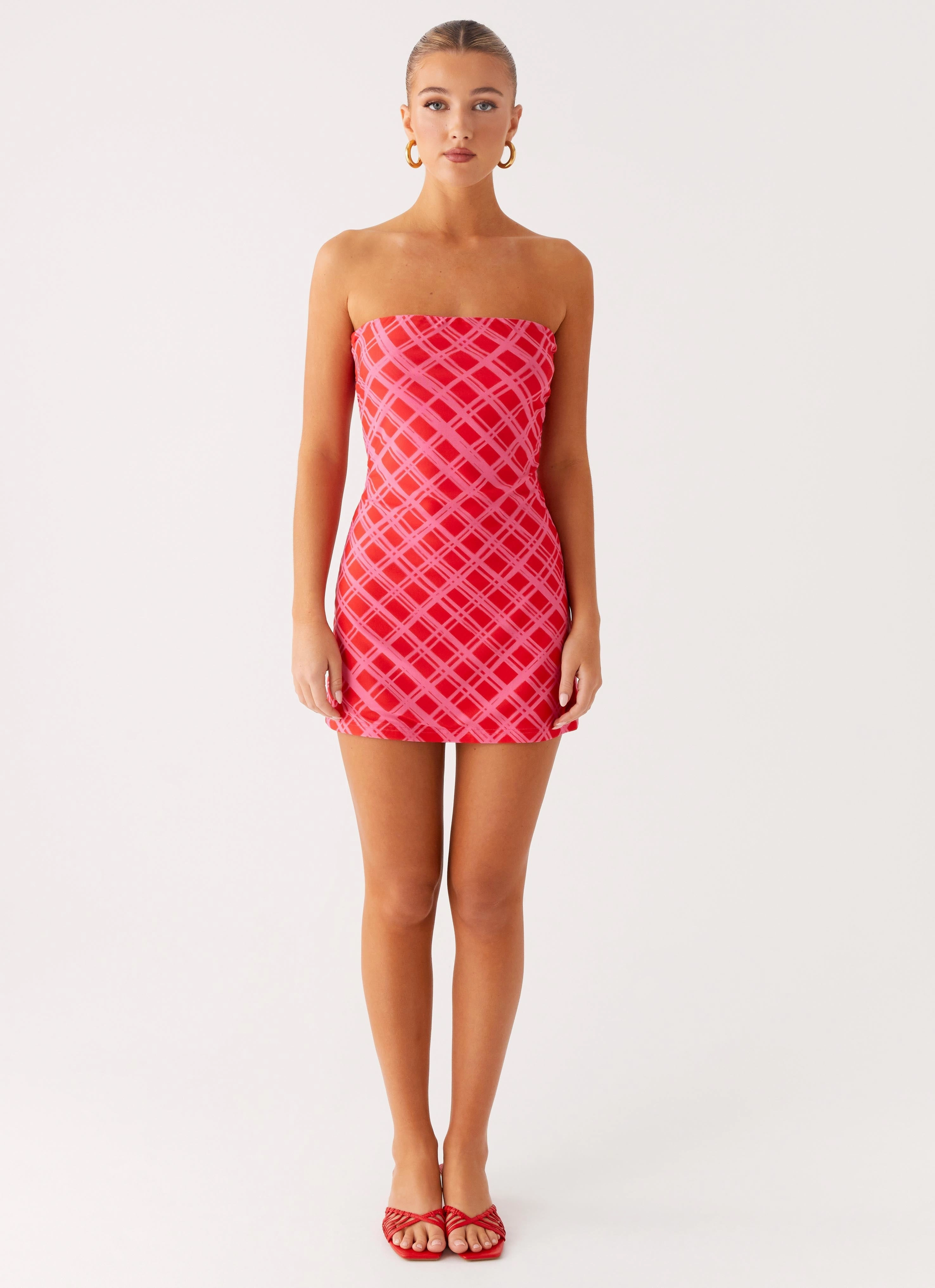 Laidback Mood Easy Movement Hamilton Mini Dress - Pink Check