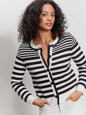 Erasable Surface Coating City Summer Cardi Black/ Macrame Multi Stripe