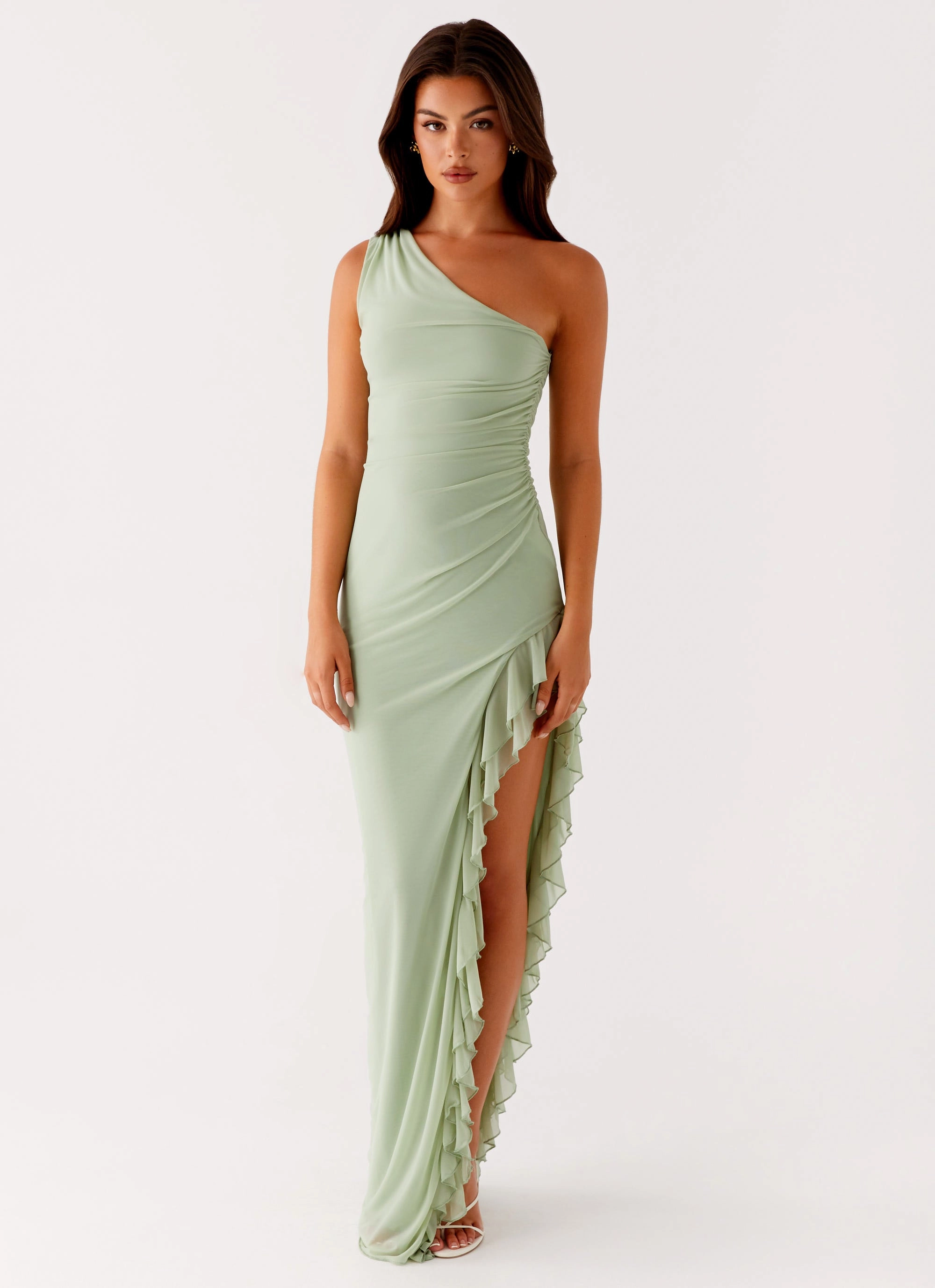 BreathableLining Body Fit Clarence Maxi Dress - Sage