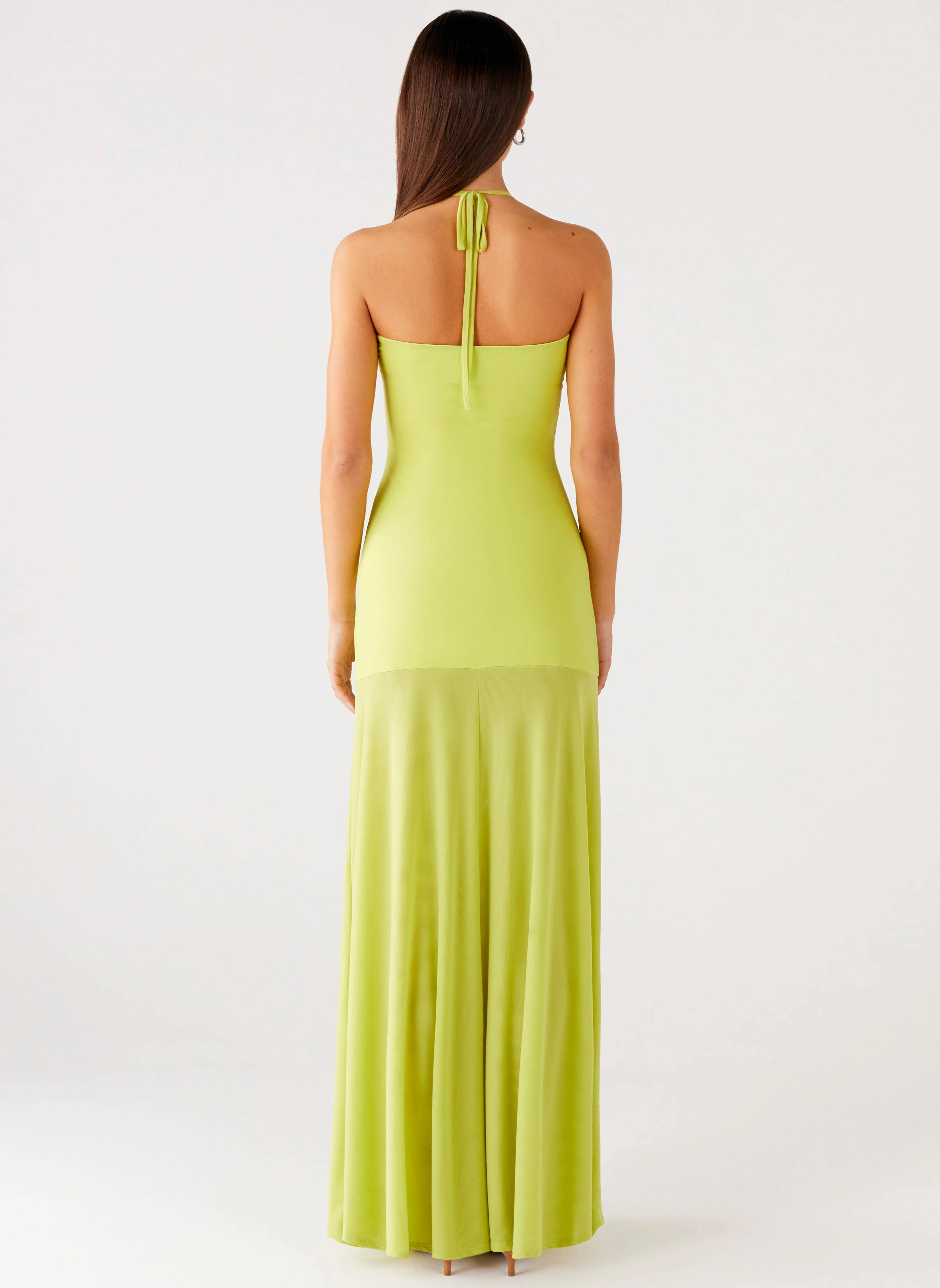 Claria Maxi Dress - Lime Happy Fit