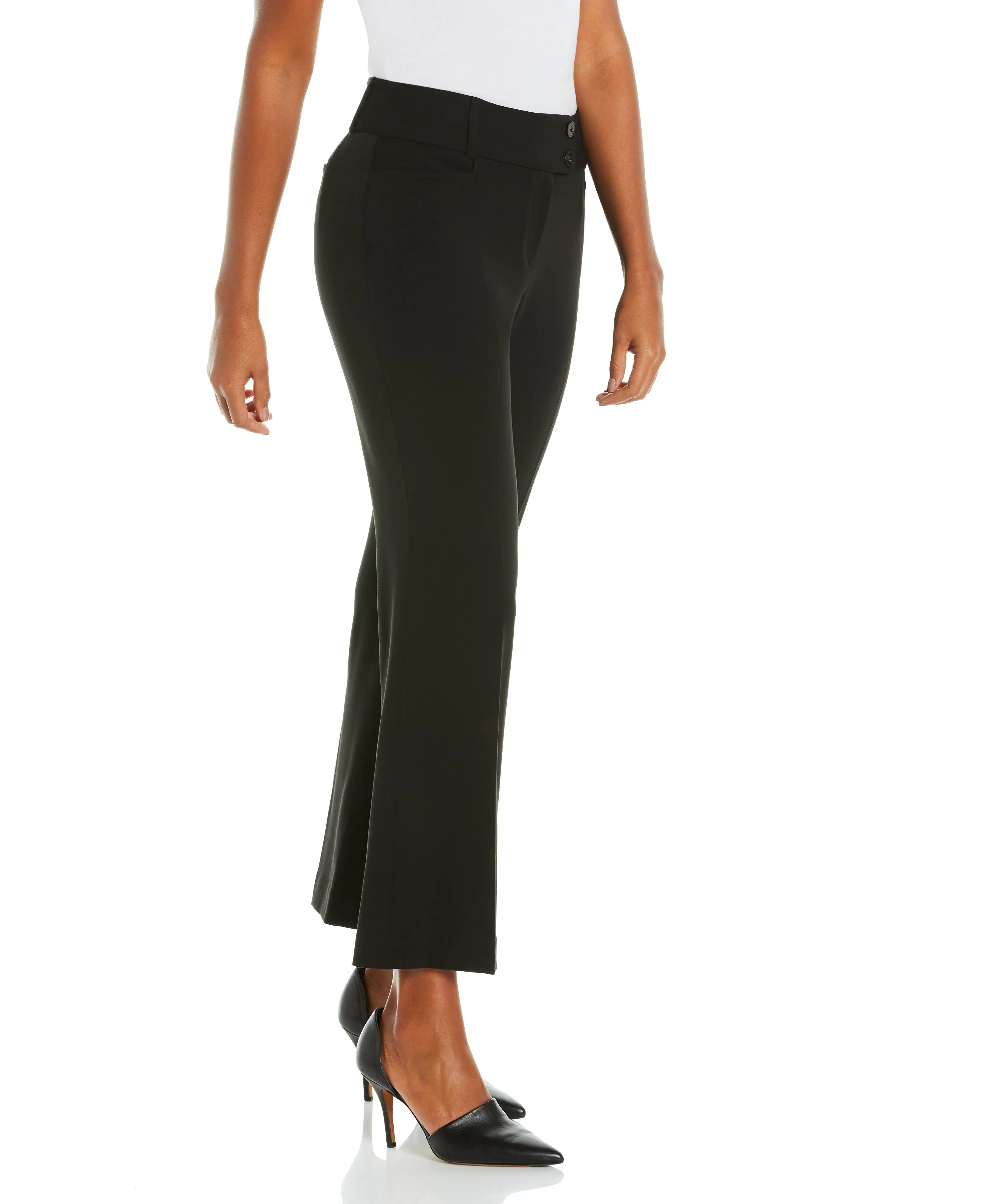 Petite Gabardine Bootcut Pant Short - Curvy Fit All Time Use