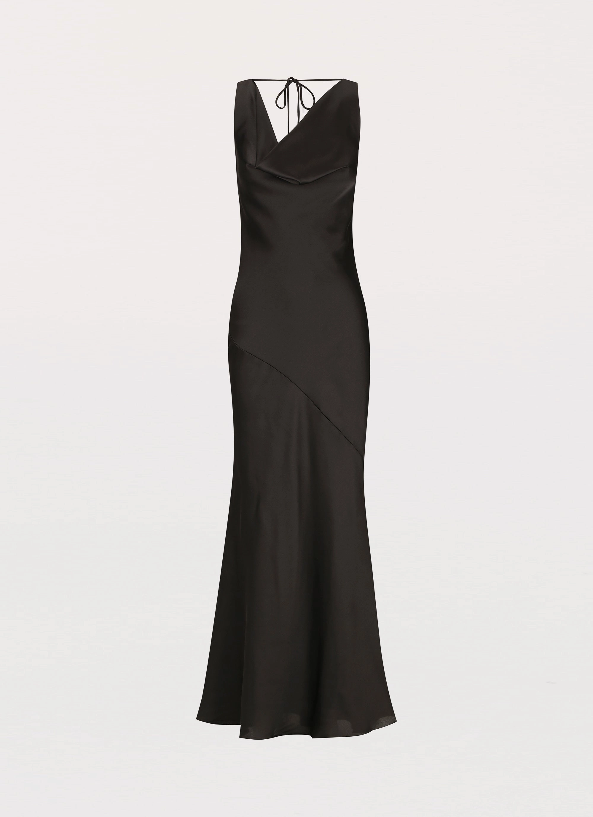 Be Mine Satin Maxi Dress - Black Chic Balance