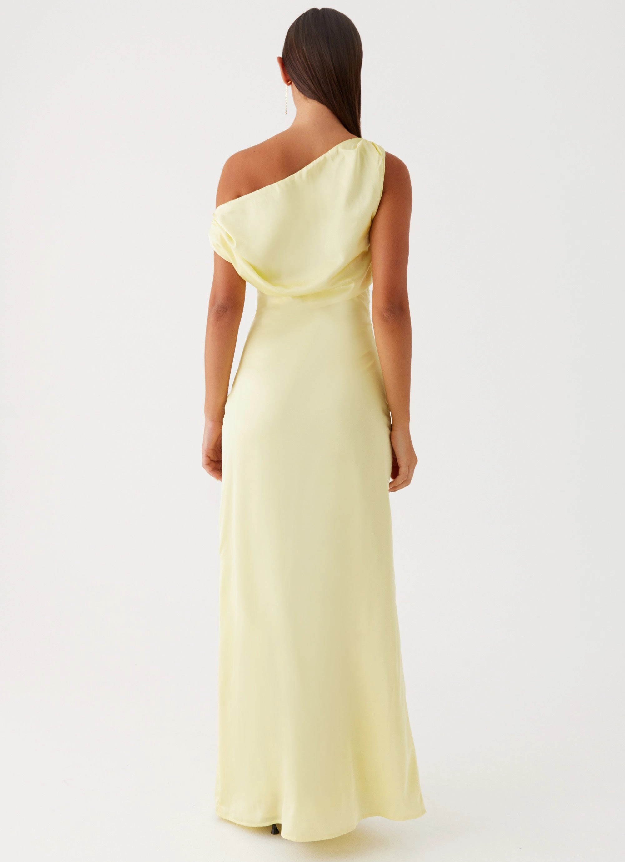 Heart Of Glass Satin Maxi Dress - Yellow Day Ready