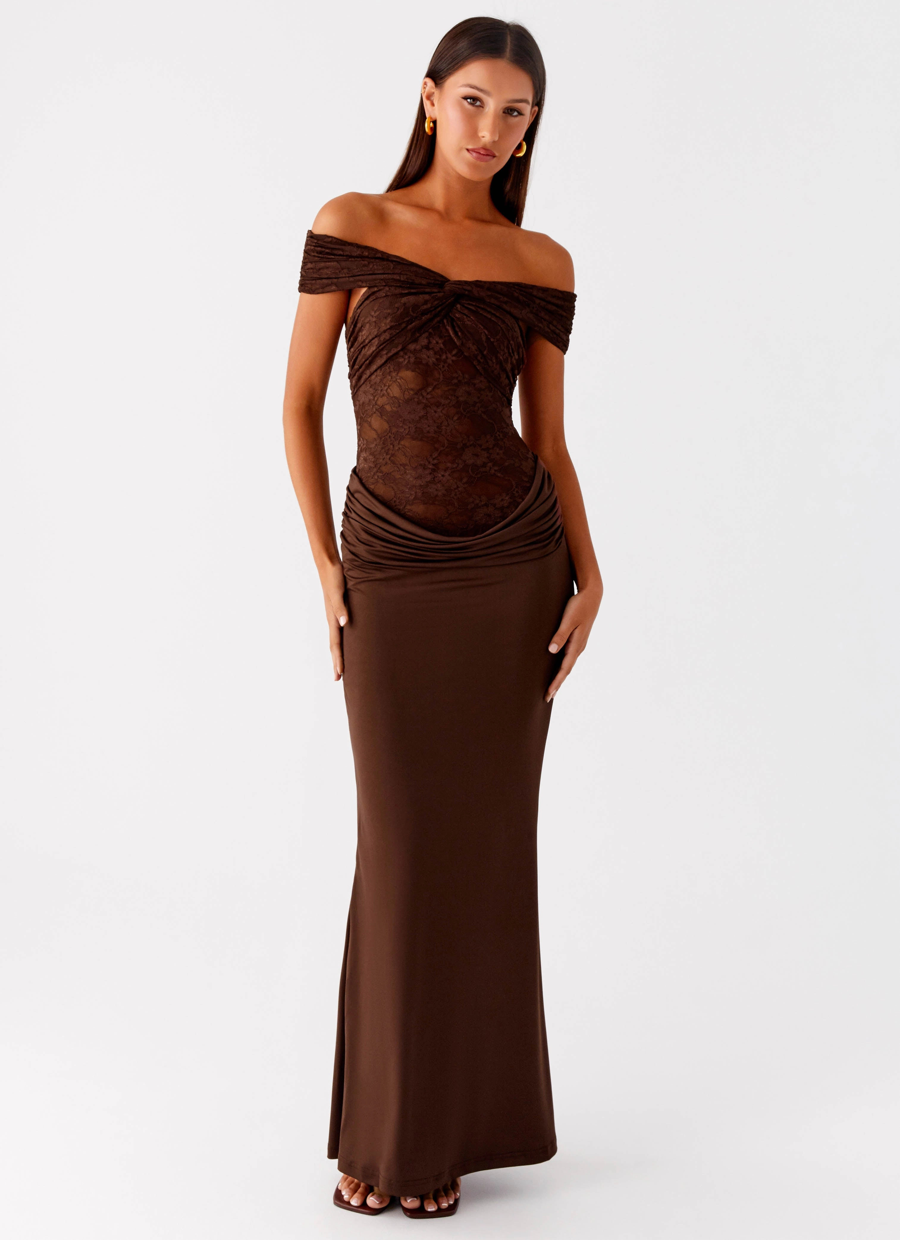 Fit Base Muted Tones Either Way Maxi Dress - Chocolate