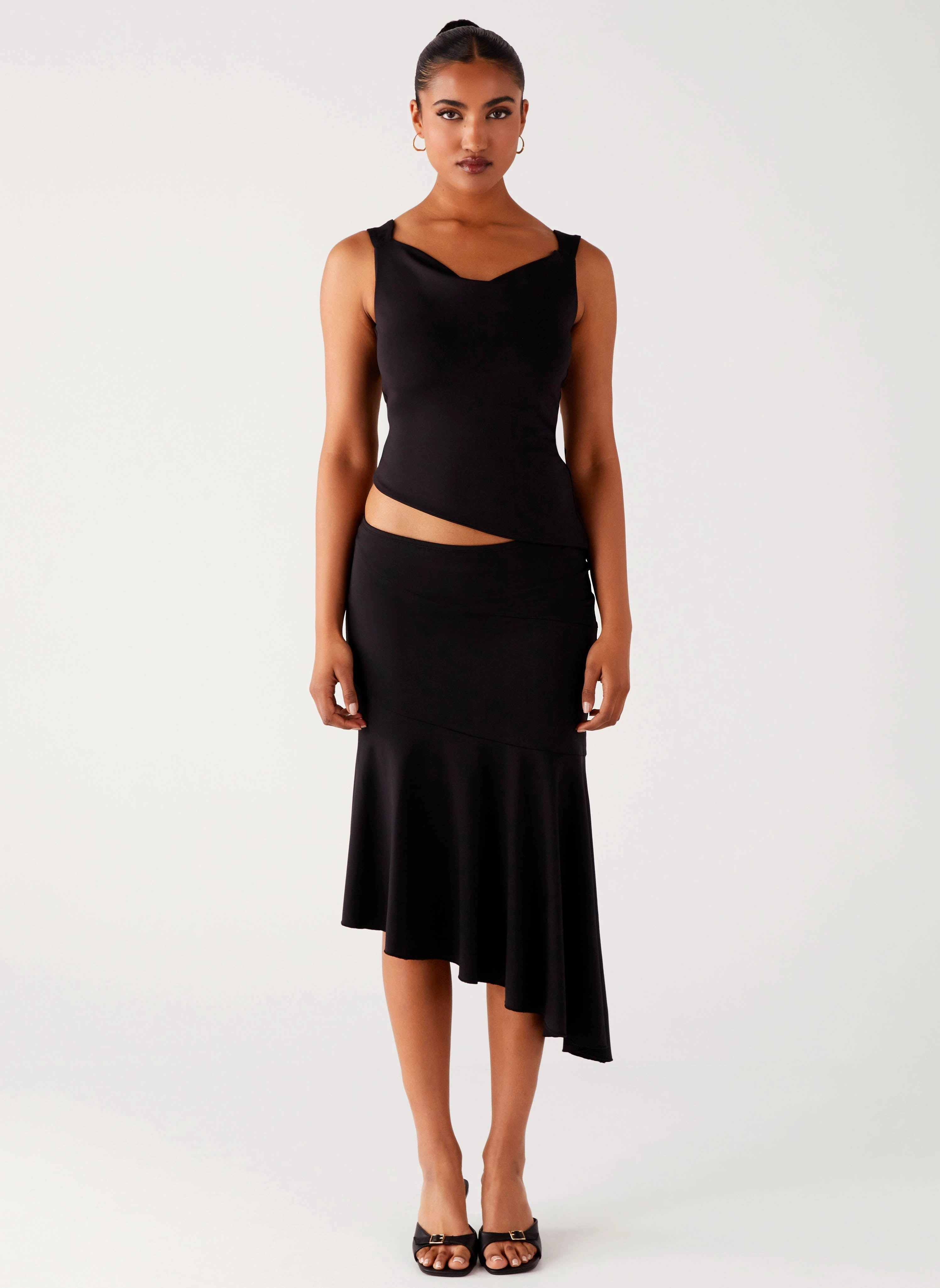 QuickReleaseBuckle Wonderlust Midi Skirt - Black