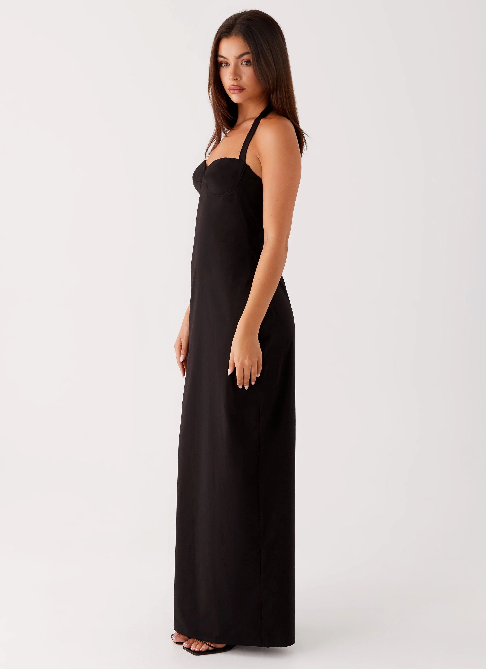 Flattering Silhouette Cheryl Maxi Dress - Black