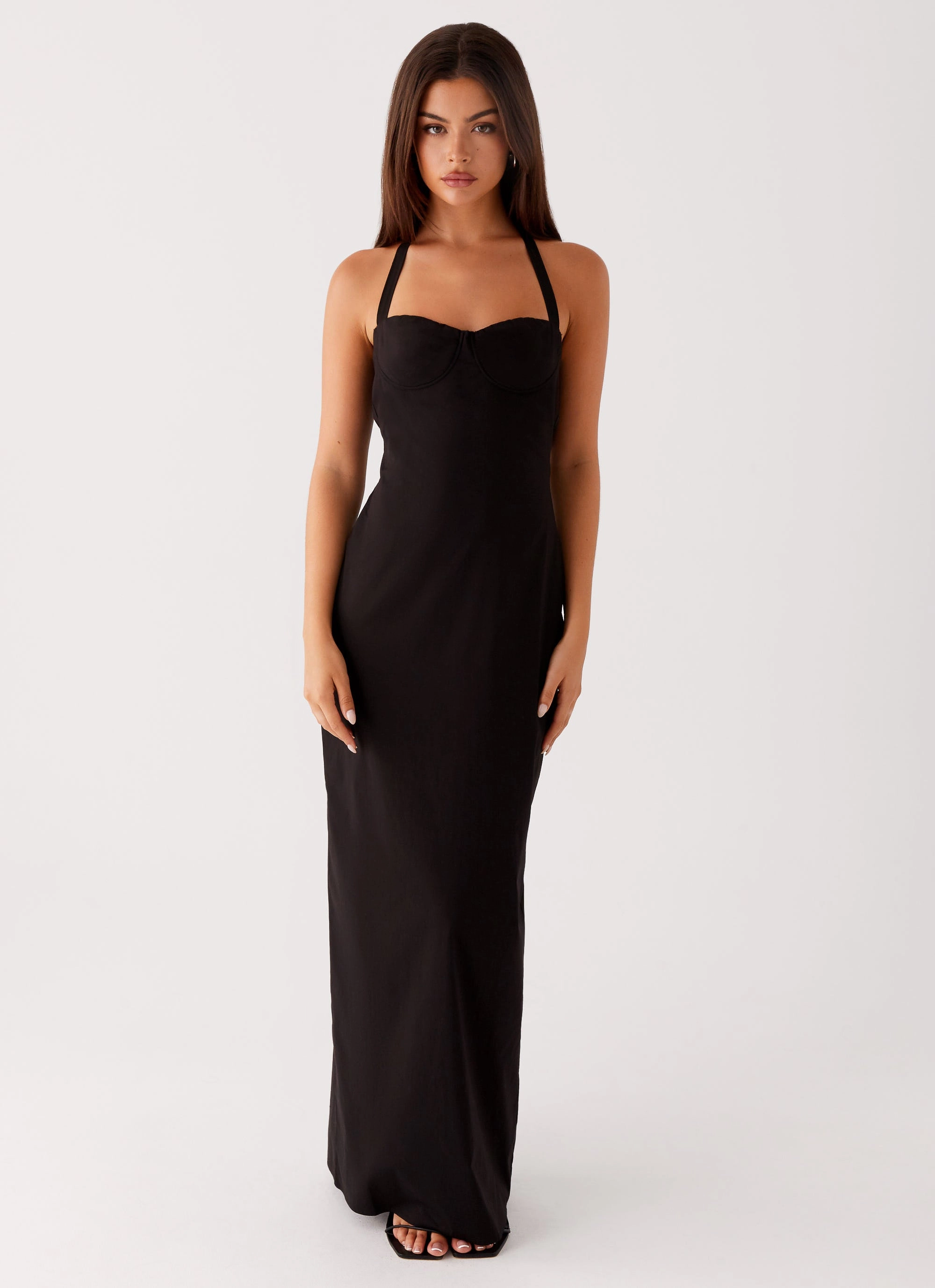 Youthful Feel Edgy Layers Cheryl Maxi Dress - Black