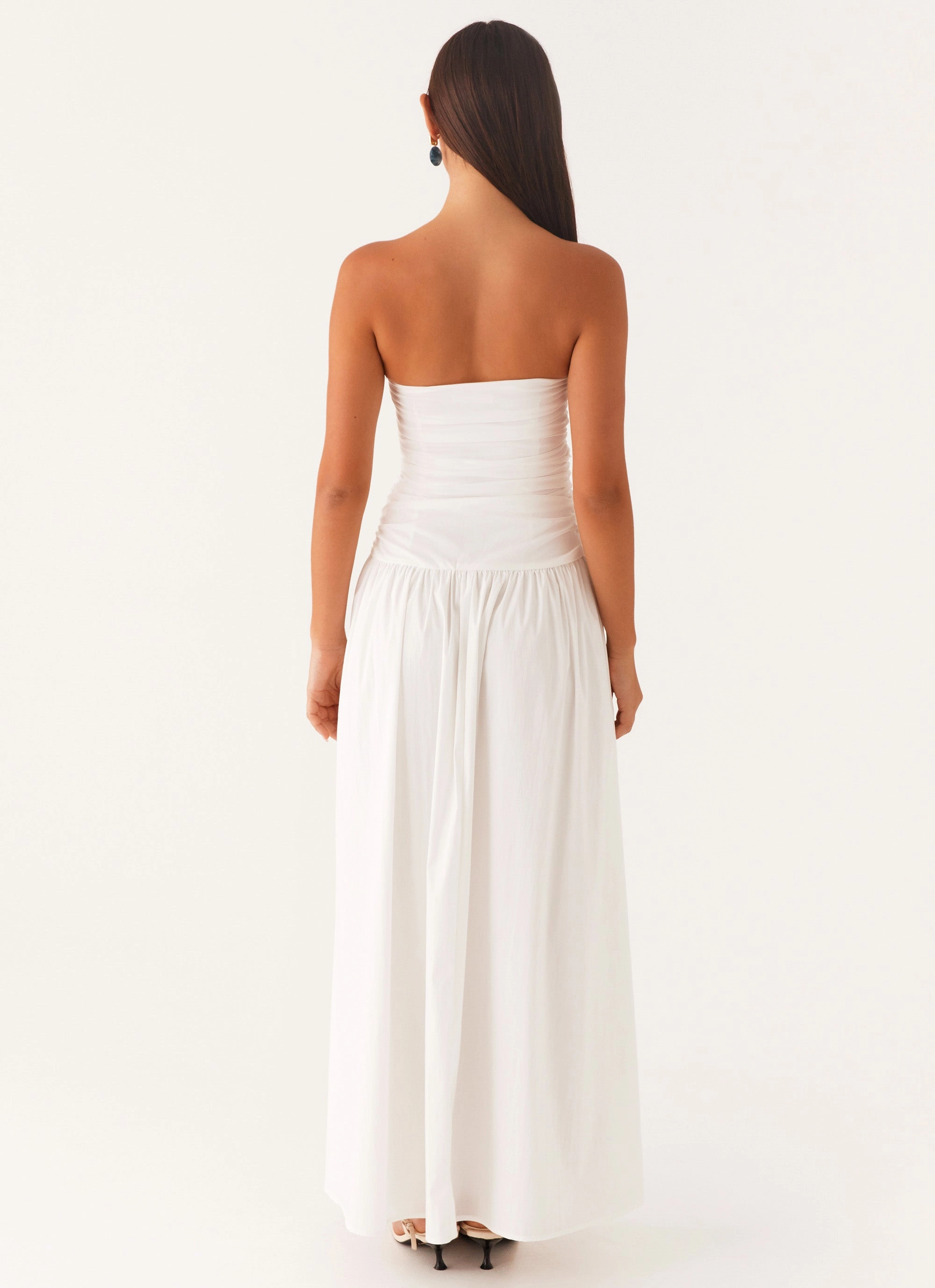 custom-fit Carmel Maxi Dress - White